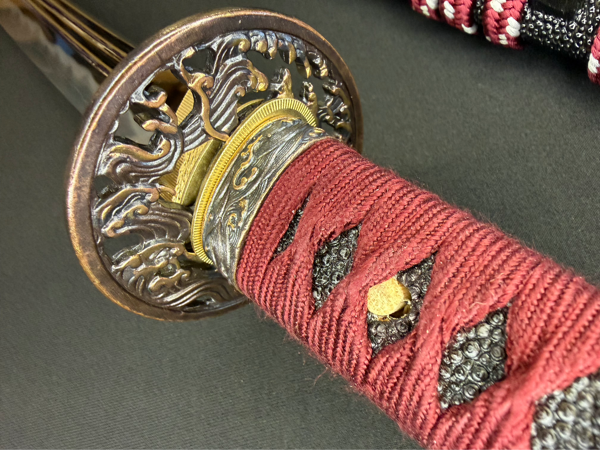 Legacy Steel Katana - Crimson Waves - Forged Traditional Sanmai