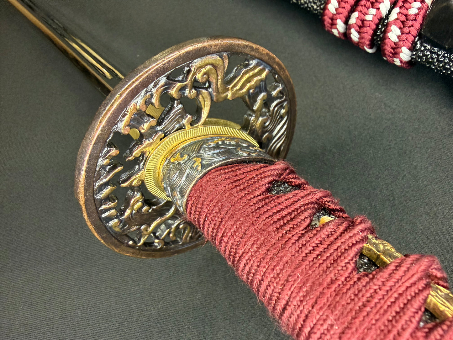 Legacy Steel Katana - Crimson Waves - Forged Traditional Sanmai