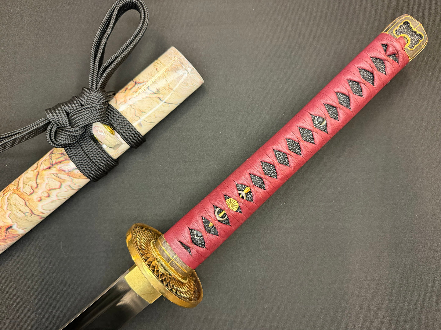 Cloudhammer Katana -  Autumn Sunburst  Special Edition - s5 low molybdenum Taiwan variant shock steel