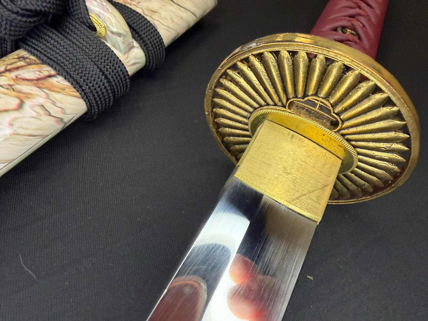 Cloudhammer Katana -  Autumn Sunburst  Special Edition - s5 low molybdenum Taiwan variant shock steel