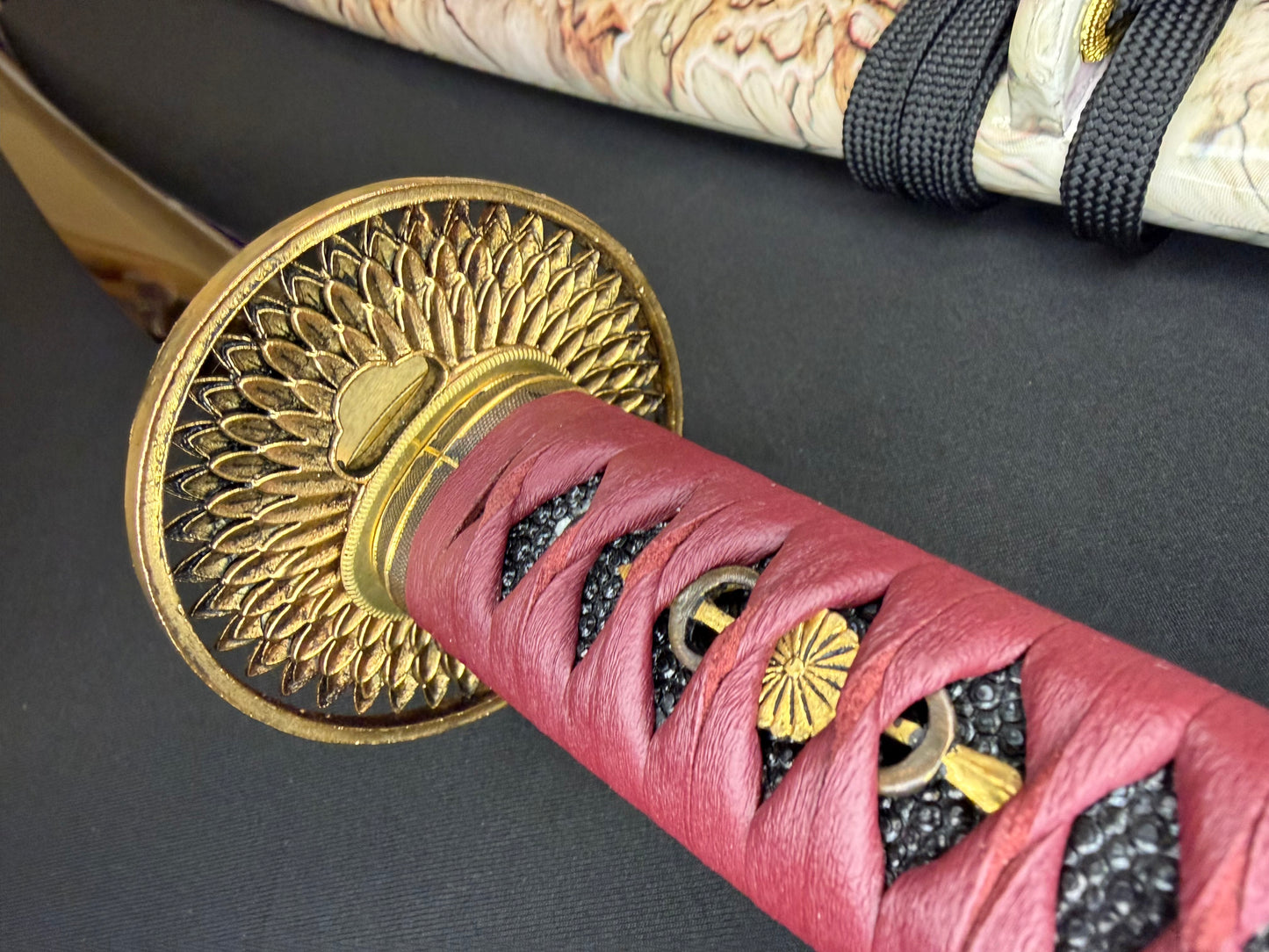 Cloudhammer Katana -  Autumn Sunburst  Special Edition - s5 low molybdenum Taiwan variant shock steel