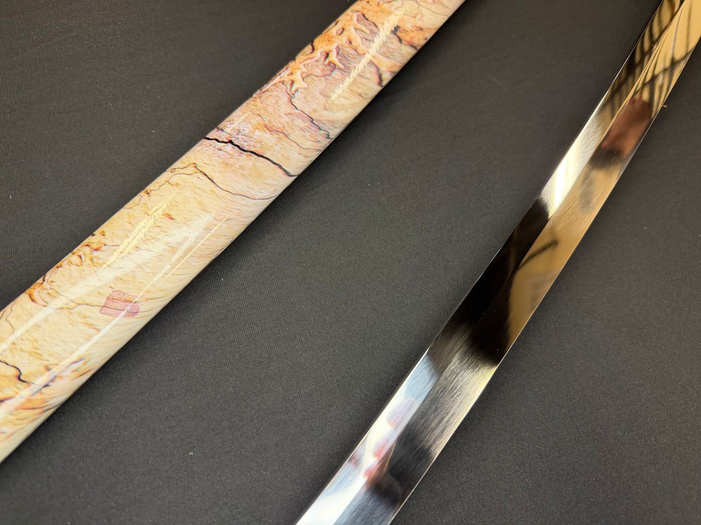 Cloudhammer Katana -  Autumn Sunburst  Special Edition - s5 low molybdenum Taiwan variant shock steel