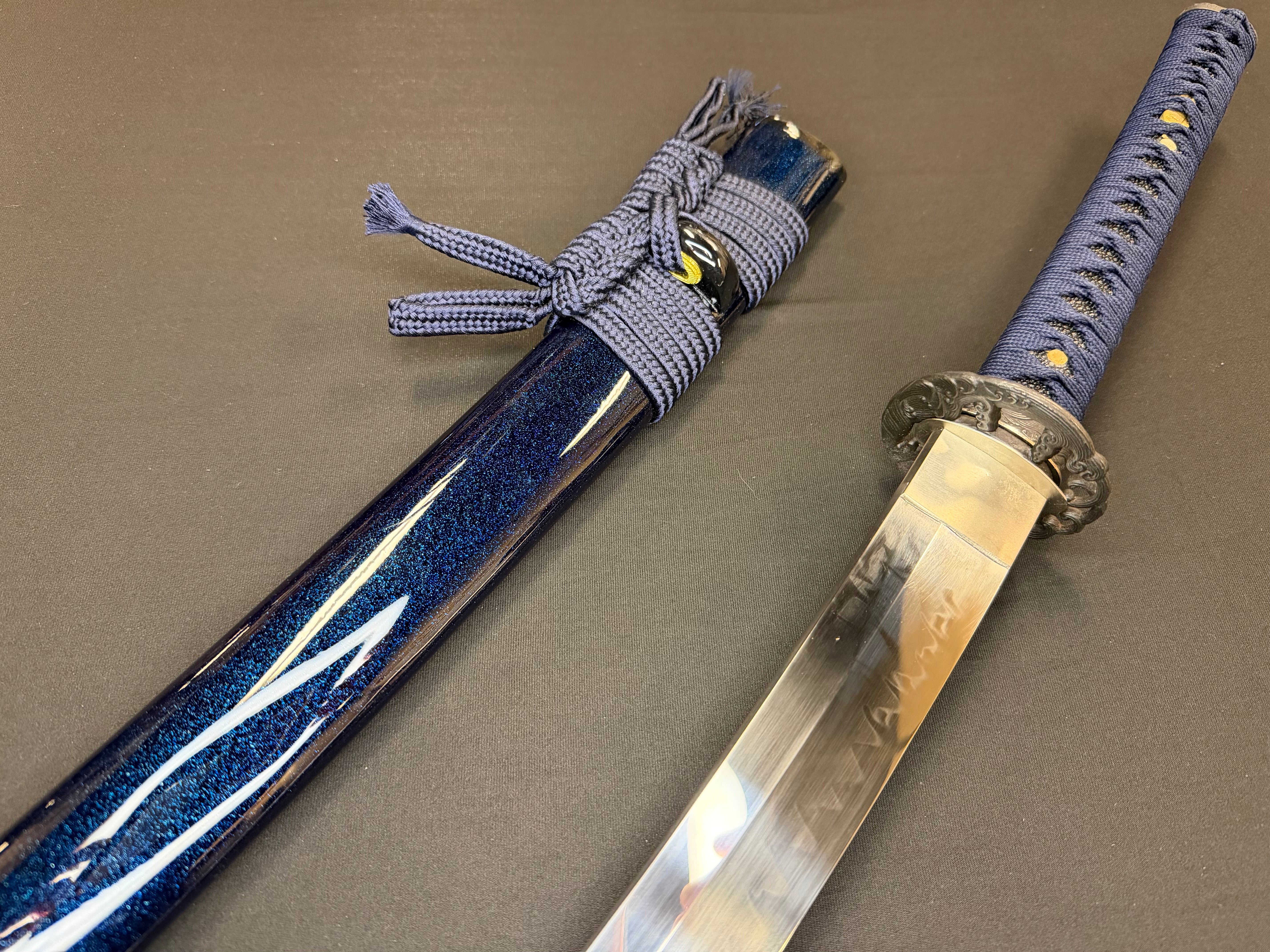 Legacy Steel Katana - Blue Waves Osoraku 1095 Carbon Steel Clay Tempered