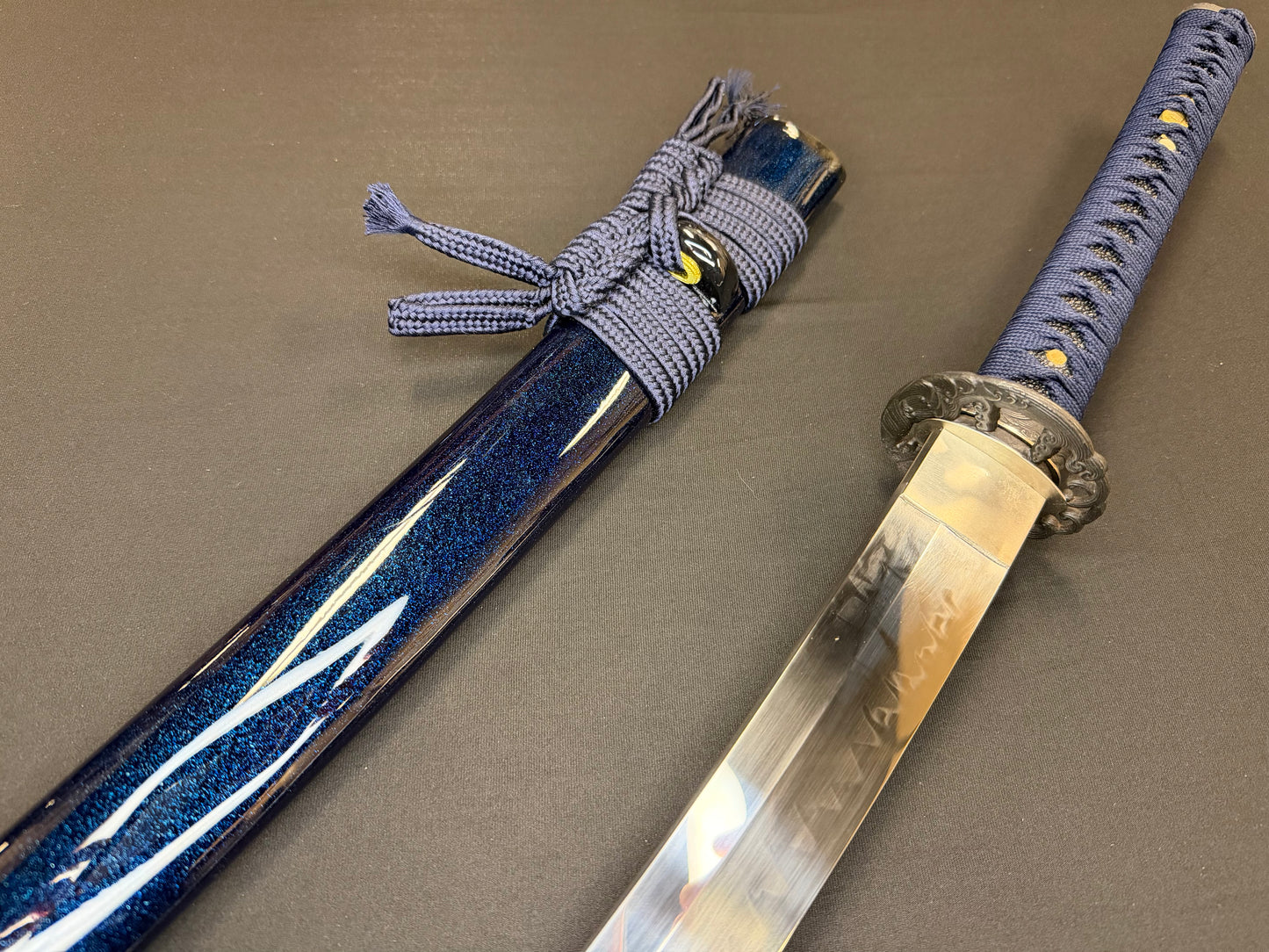 Legacy Steel Katana - Blue Waves Osoraku 1095 Carbon Steel Clay Tempered