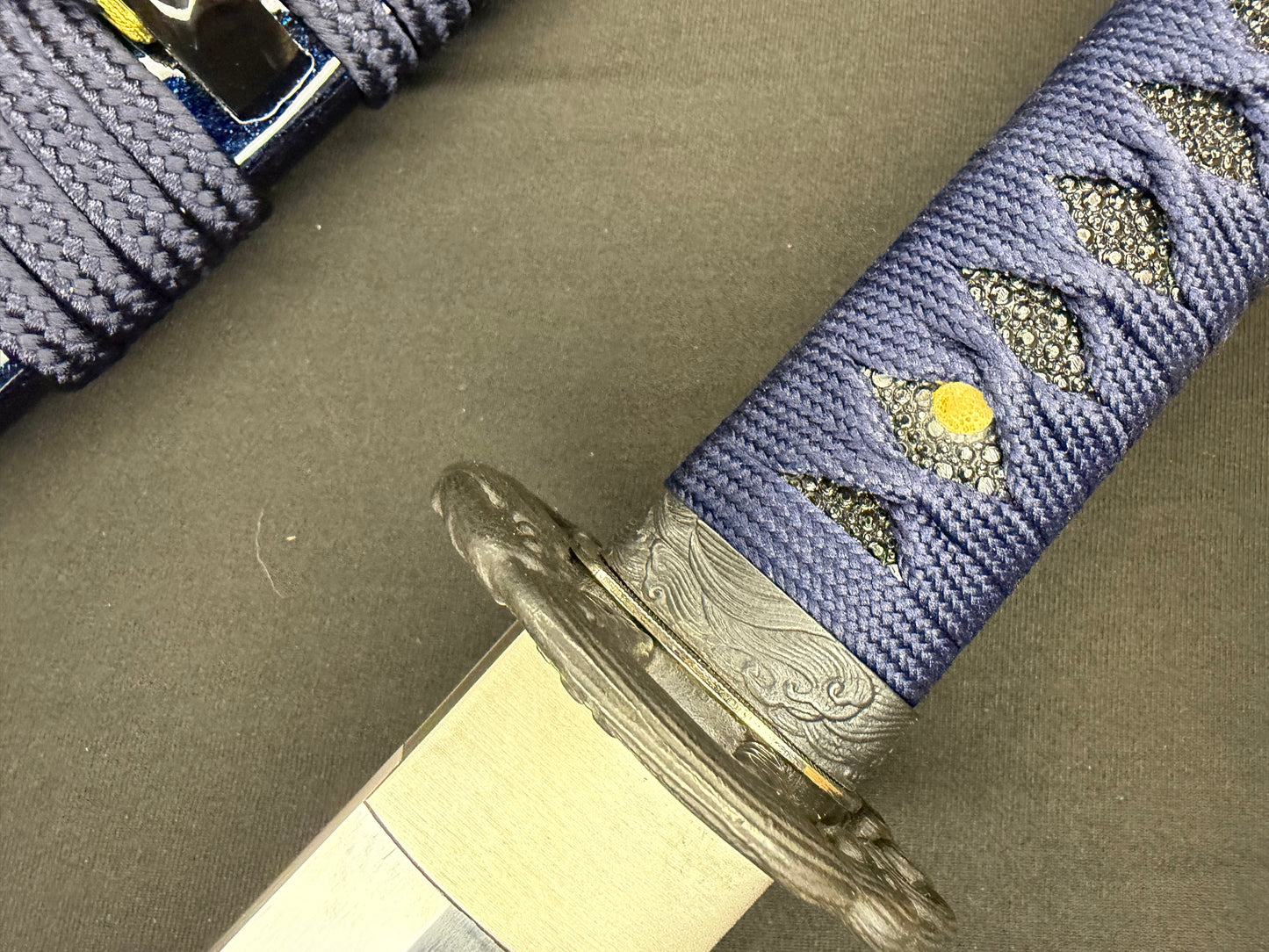 Legacy Steel Katana - Blue Waves Osoraku 1095 Carbon Steel Clay Tempered