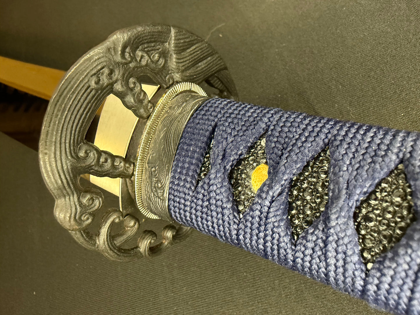 Legacy Steel Katana - Blue Waves Osoraku 1095 Carbon Steel Clay Tempered