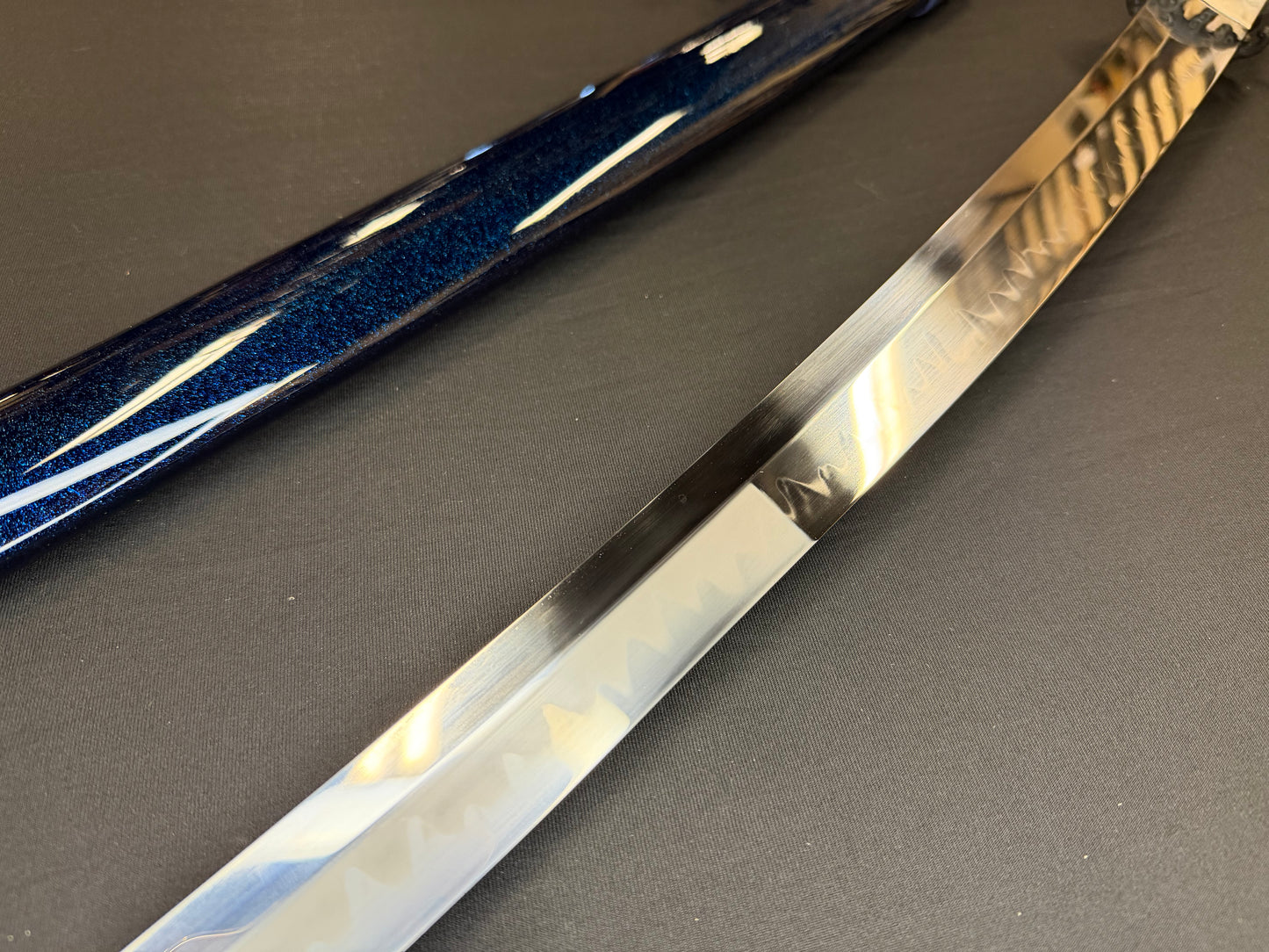 Legacy Steel Katana - Blue Waves Osoraku 1095 Carbon Steel Clay Tempered