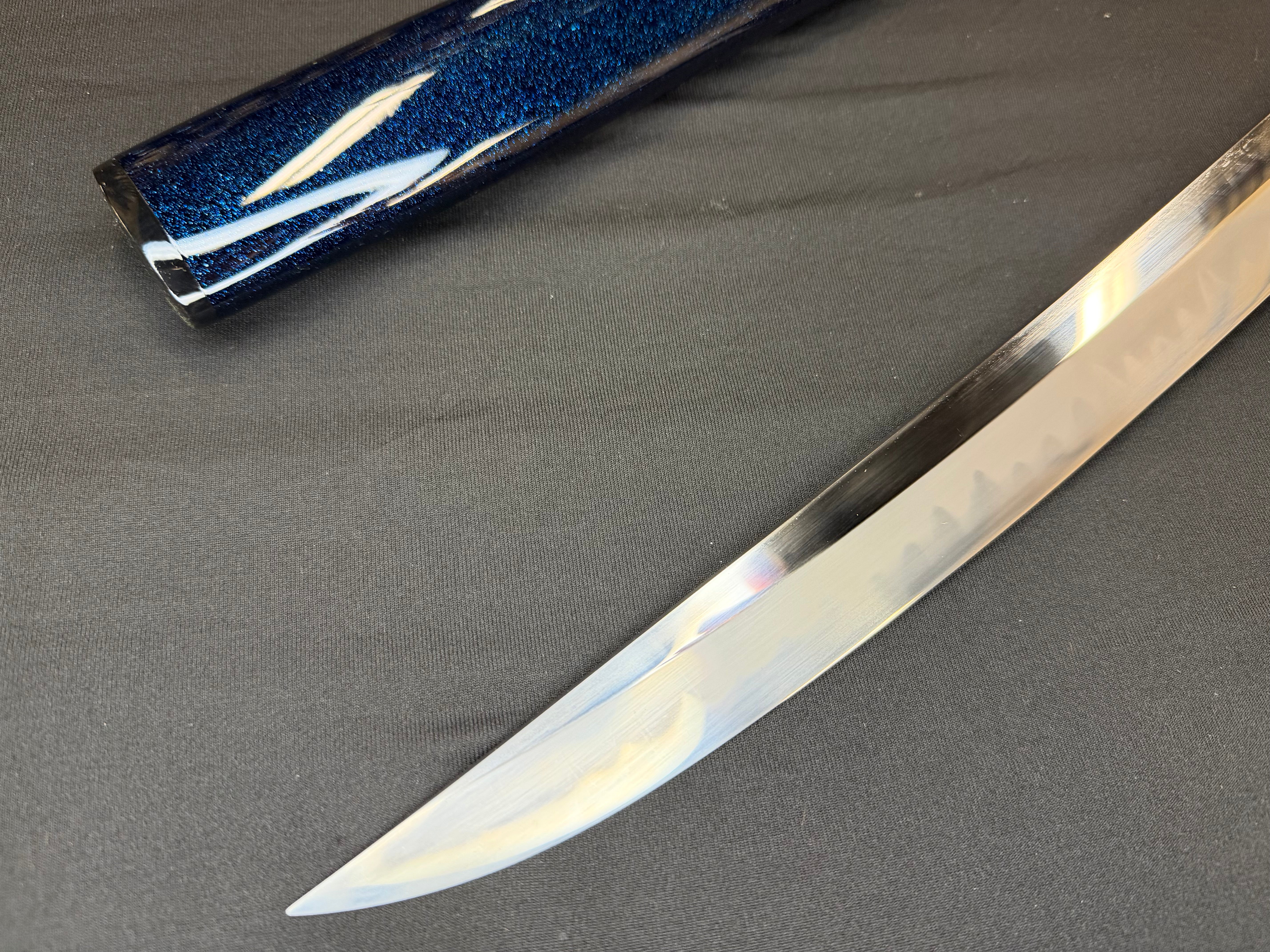 Legacy Steel Katana - Blue Waves Osoraku 1095 Carbon Steel Clay Tempered
