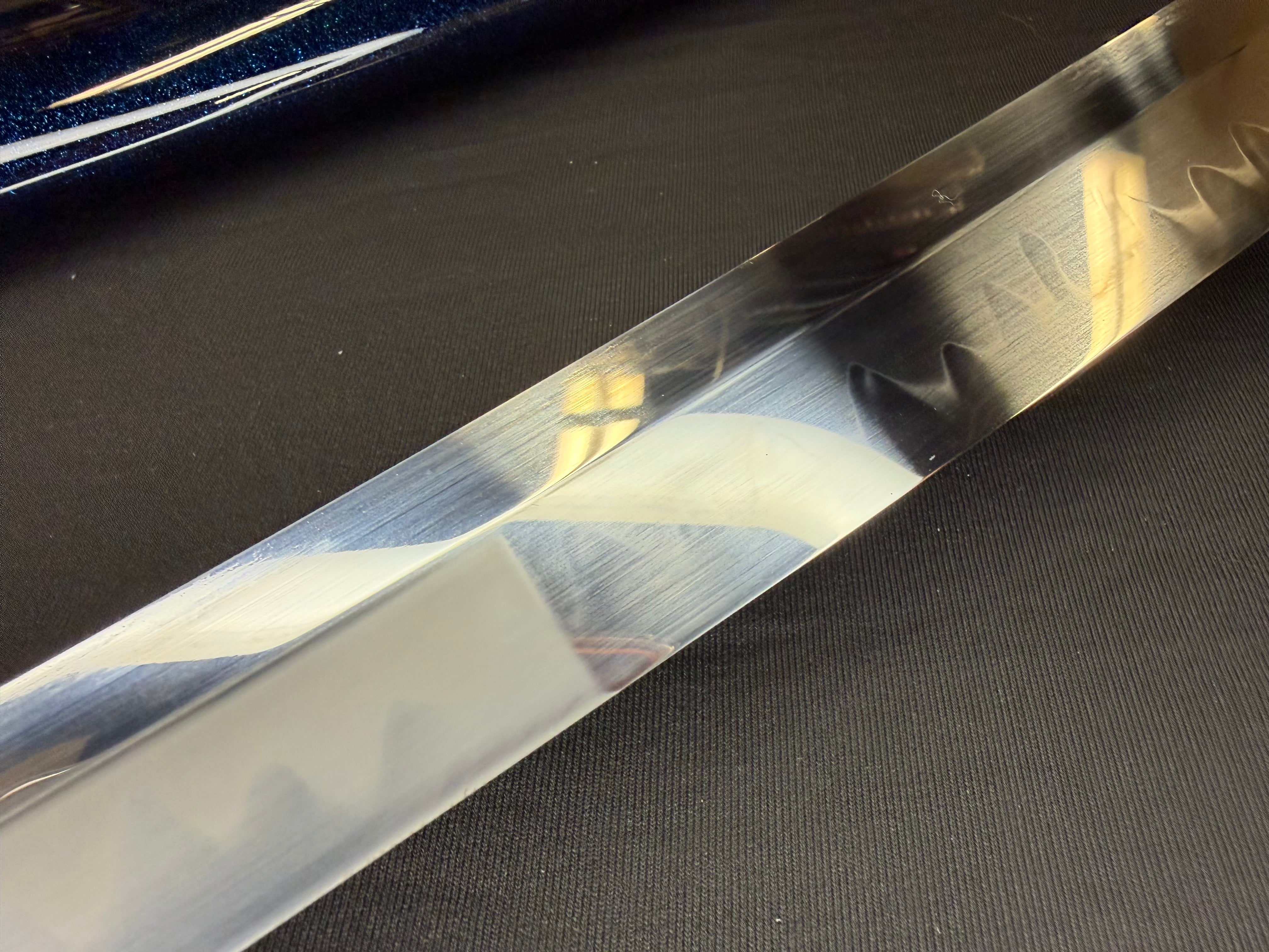 Legacy Steel Katana - Blue Waves Osoraku 1095 Carbon Steel Clay Tempered