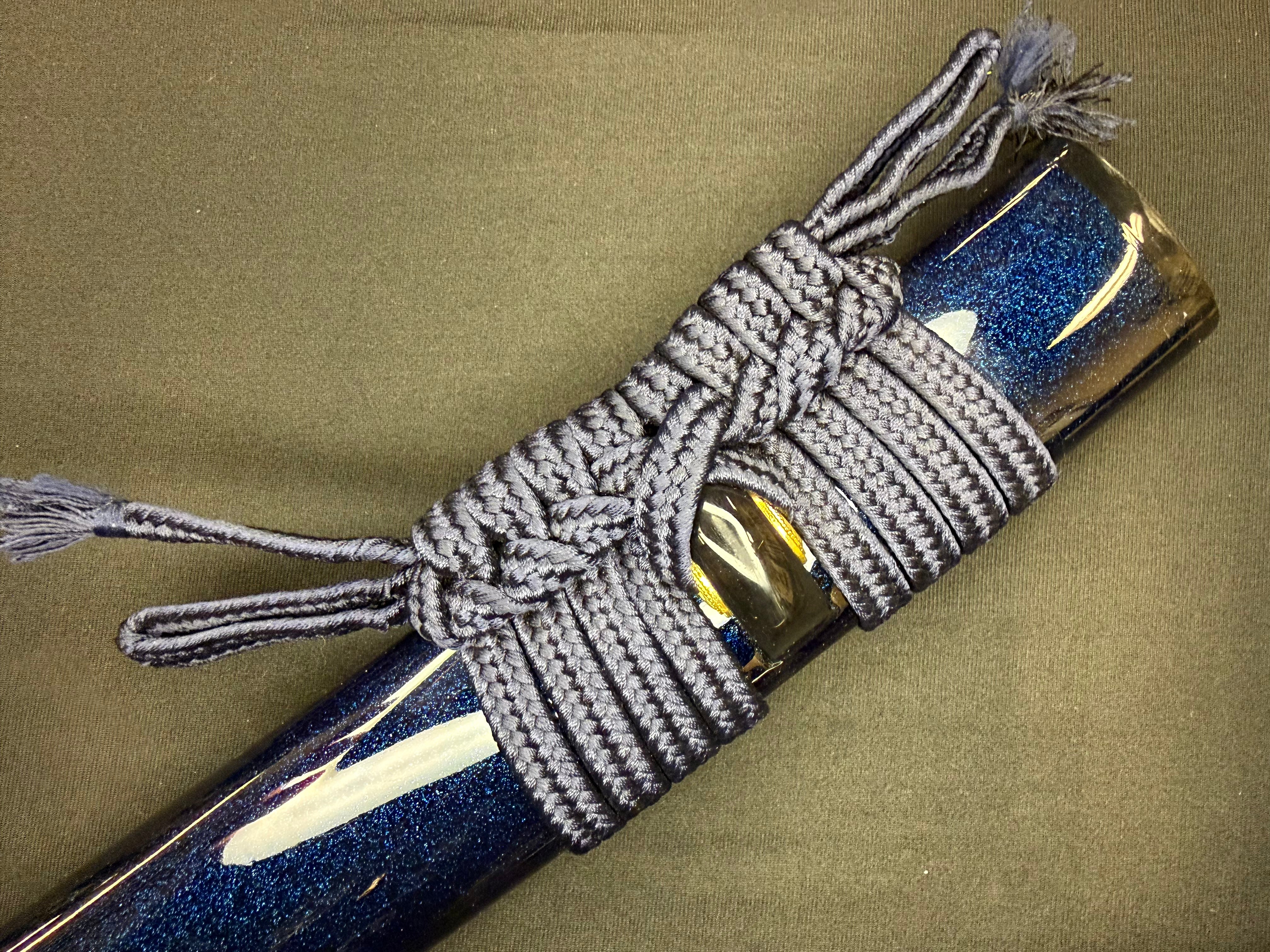 Legacy Steel Katana - Blue Waves Osoraku 1095 Carbon Steel Clay Tempered