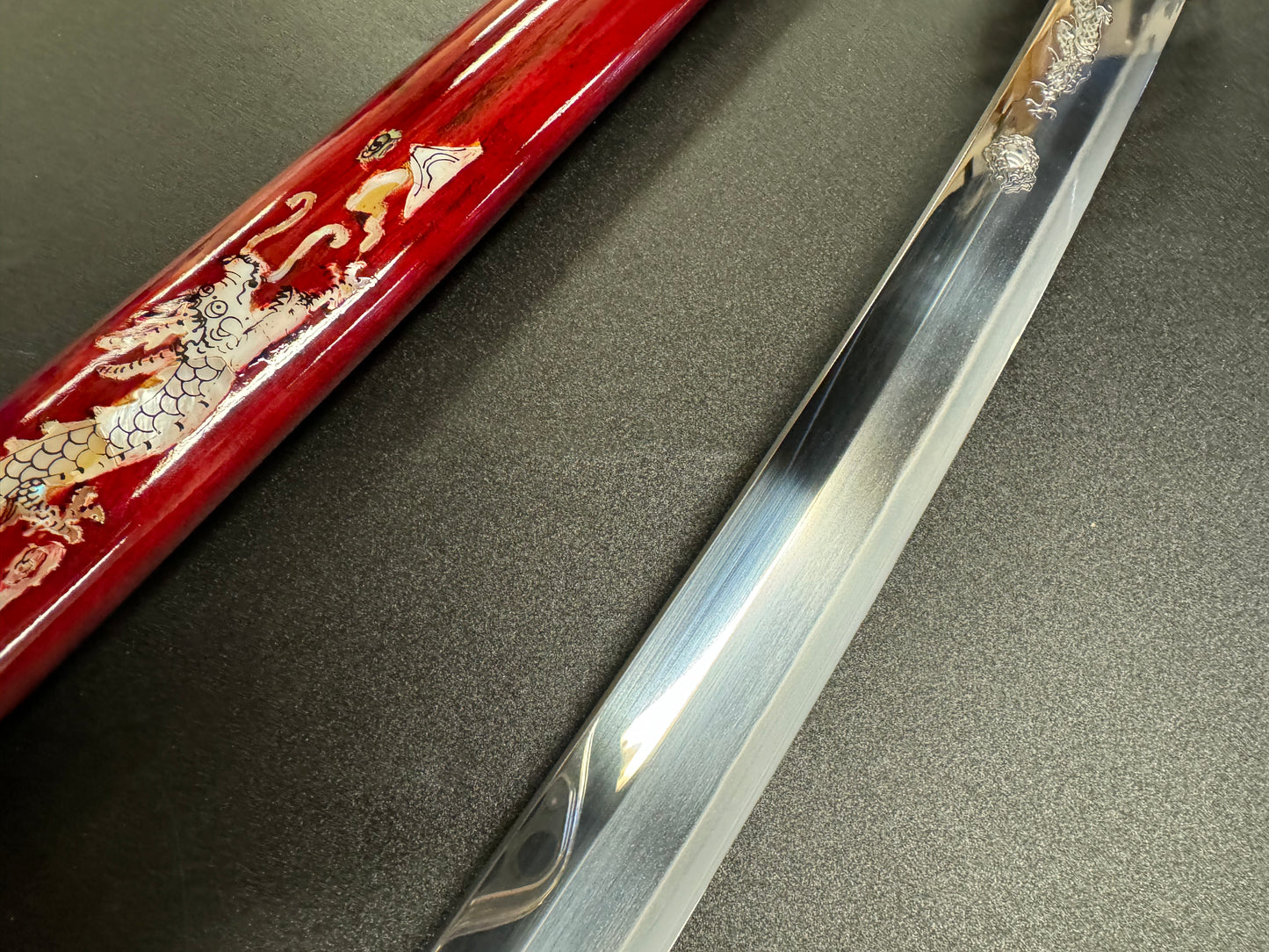 Phoenix Arms Katana - Crimson Dragon Tamagahane/Orishigane Horimono