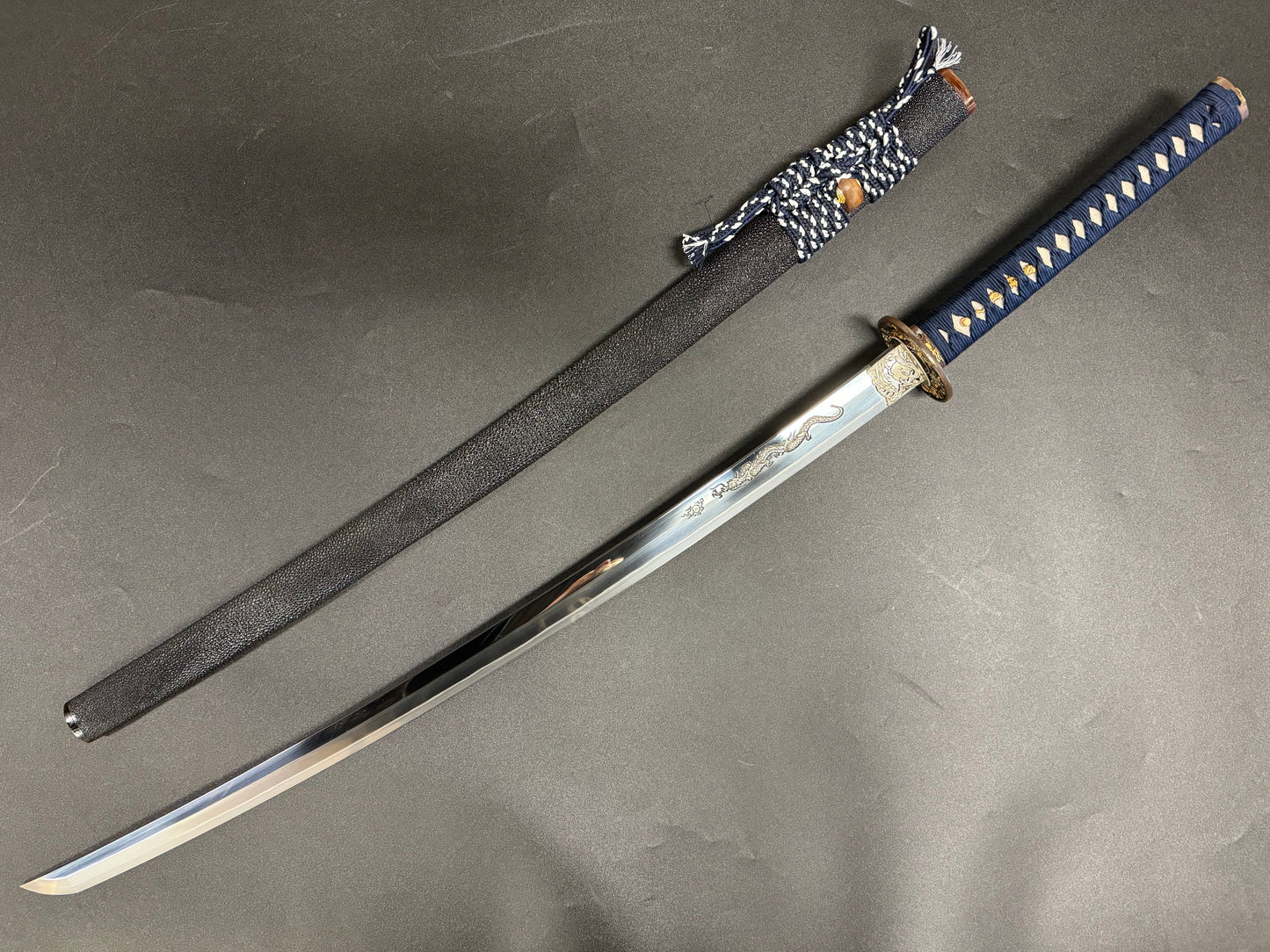 Phoenix Arms Katana - Twilight Dragon Tamagahane/Orishigane Horimono