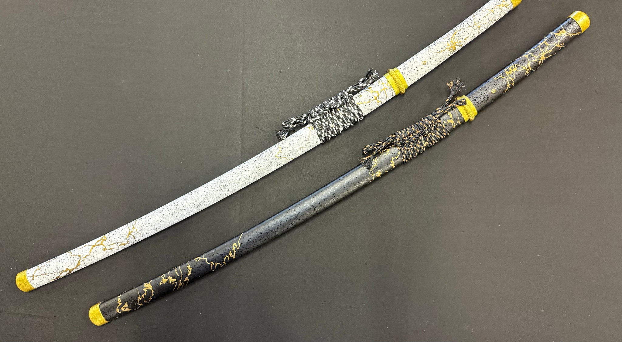 Phoenix Armory Katana - Ghost of Yotei Gilded Dawn and Gilded Night Two Sword Set T10 Clay Tempered