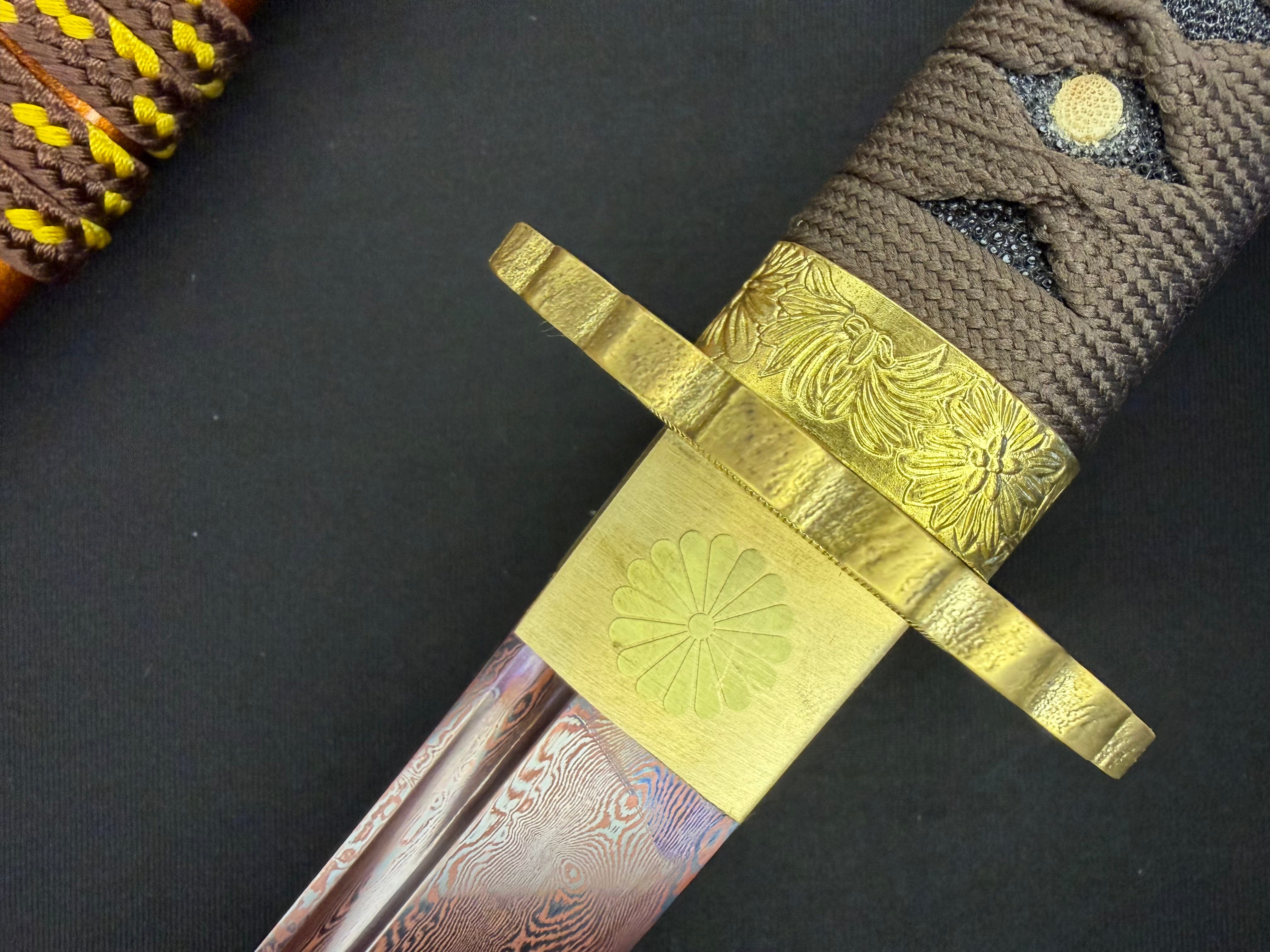 Phoenix Armory Katana - Bloodfall Red Damascus