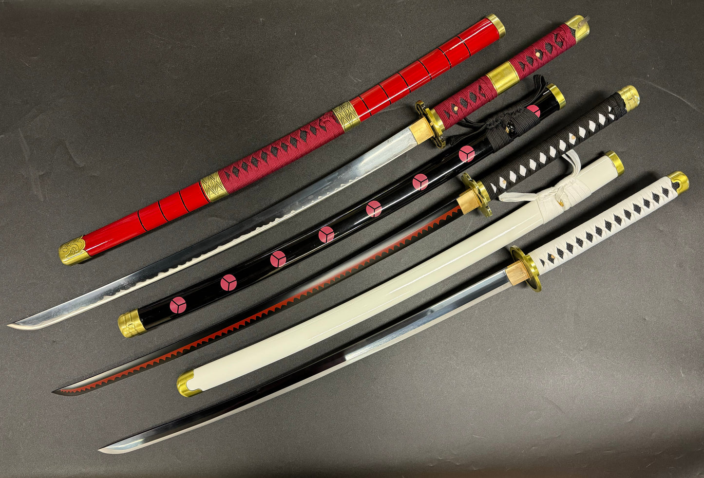 One Piece Roronoa Zoro's 3 Katana Set - Wado Ichimonji, Shusui, Sandai Kitetsu 1045