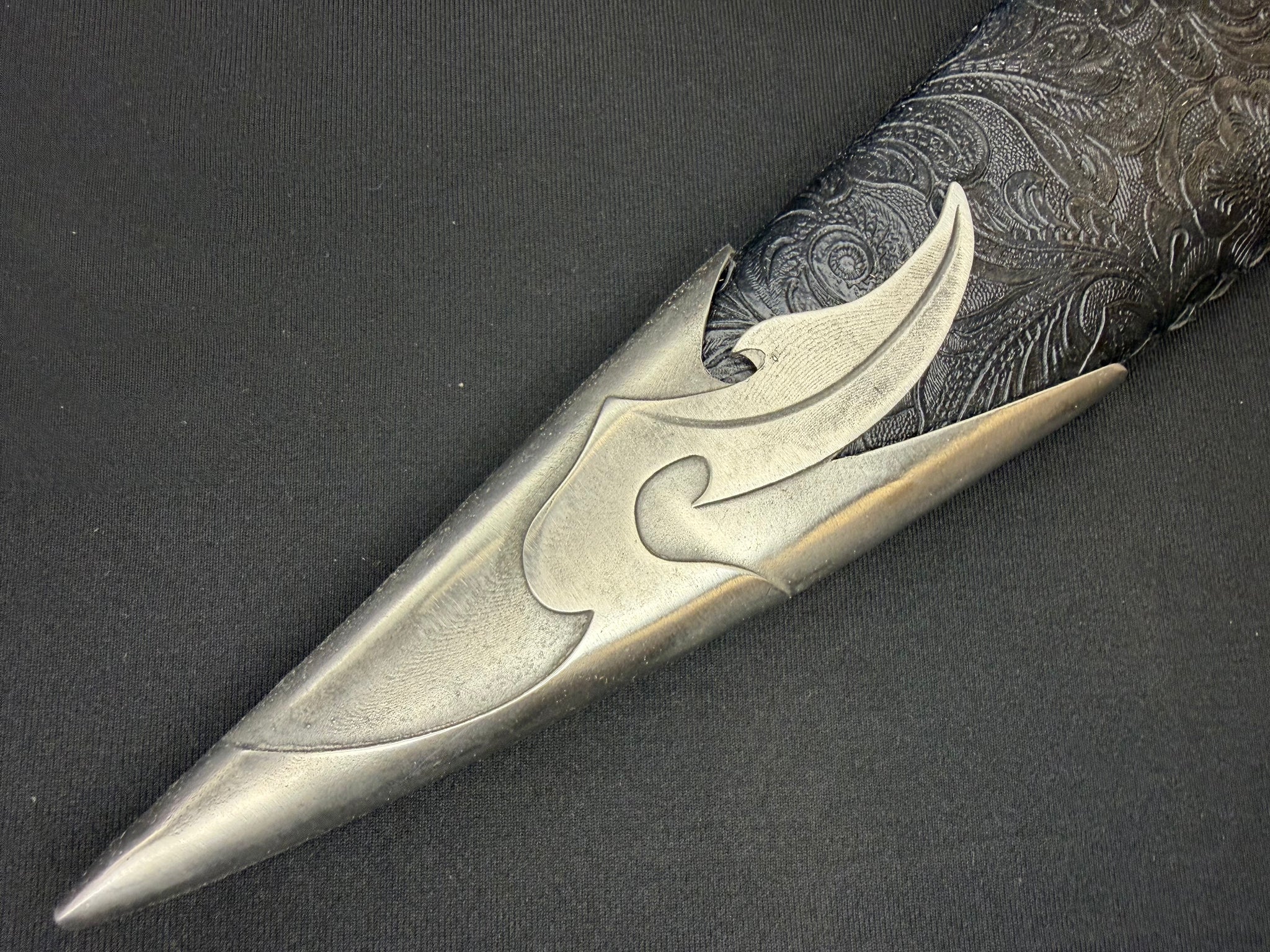 Dragonspring Forge Falchion Sword Floral Theme 65Mn Spring Steel