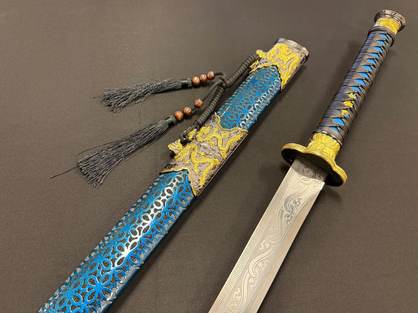 Dao, Etched Manganese Steel, Tang Style