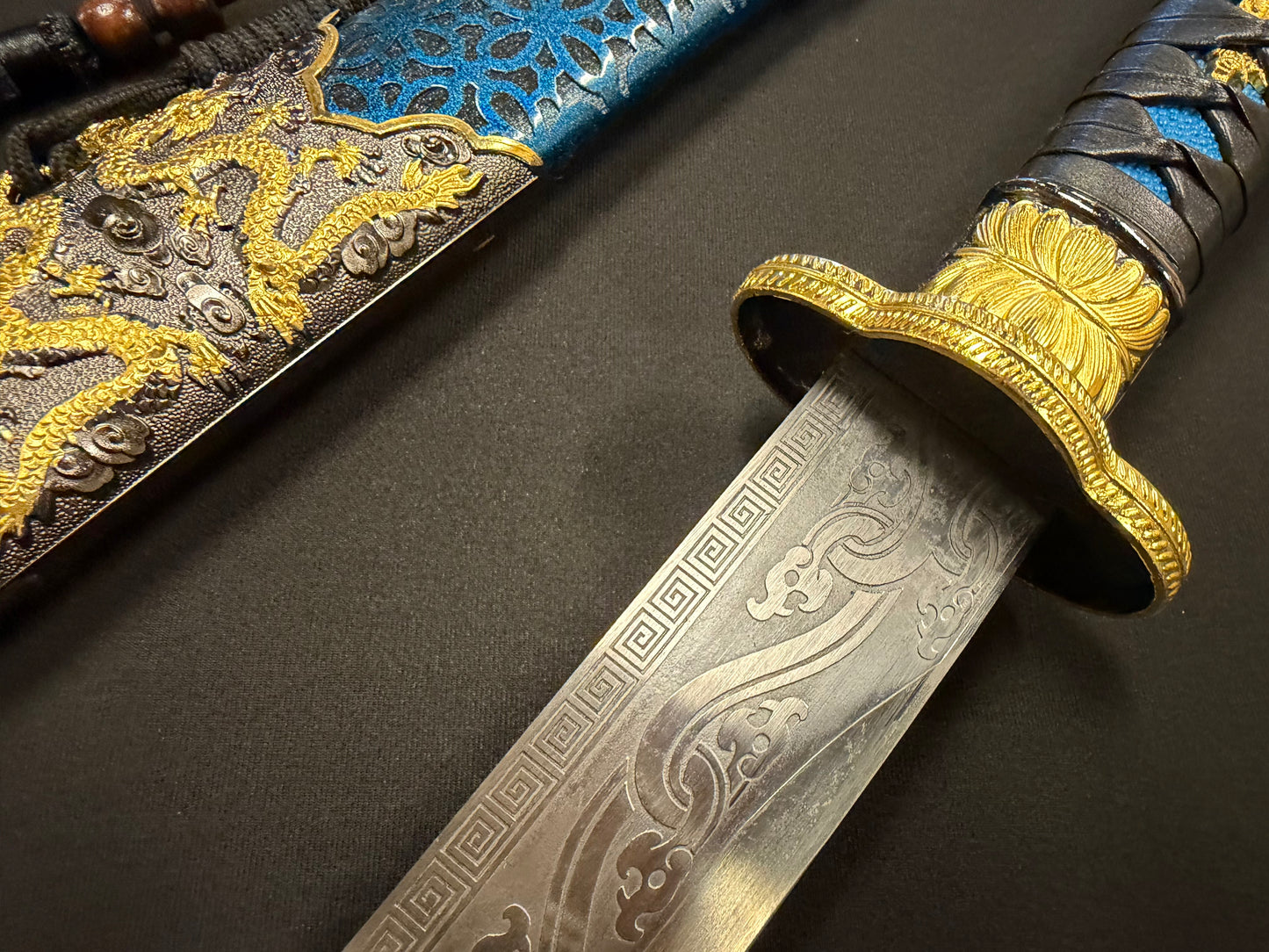 Dao, Etched Manganese Steel, Tang Style