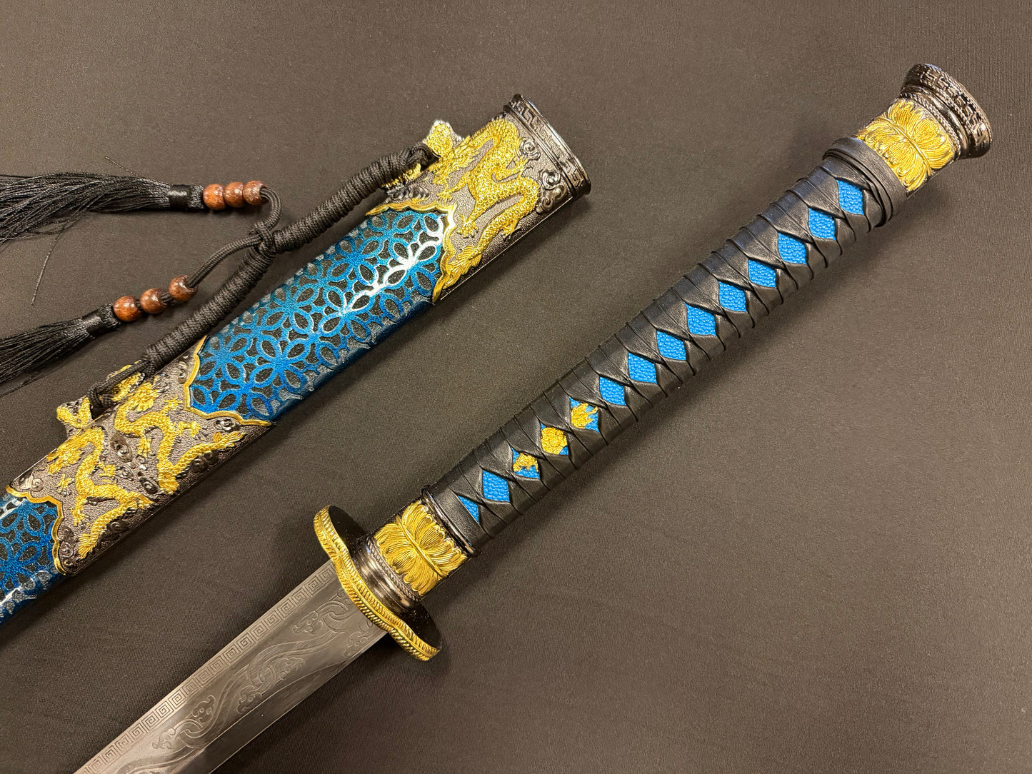 Dao, Etched Manganese Steel, Tang Style