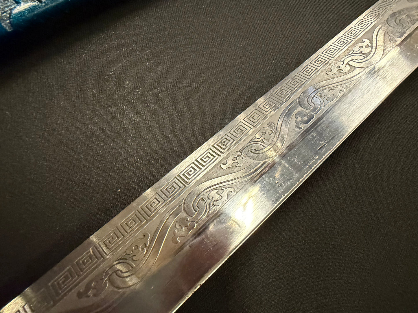 Dao, Etched Manganese Steel, Tang Style
