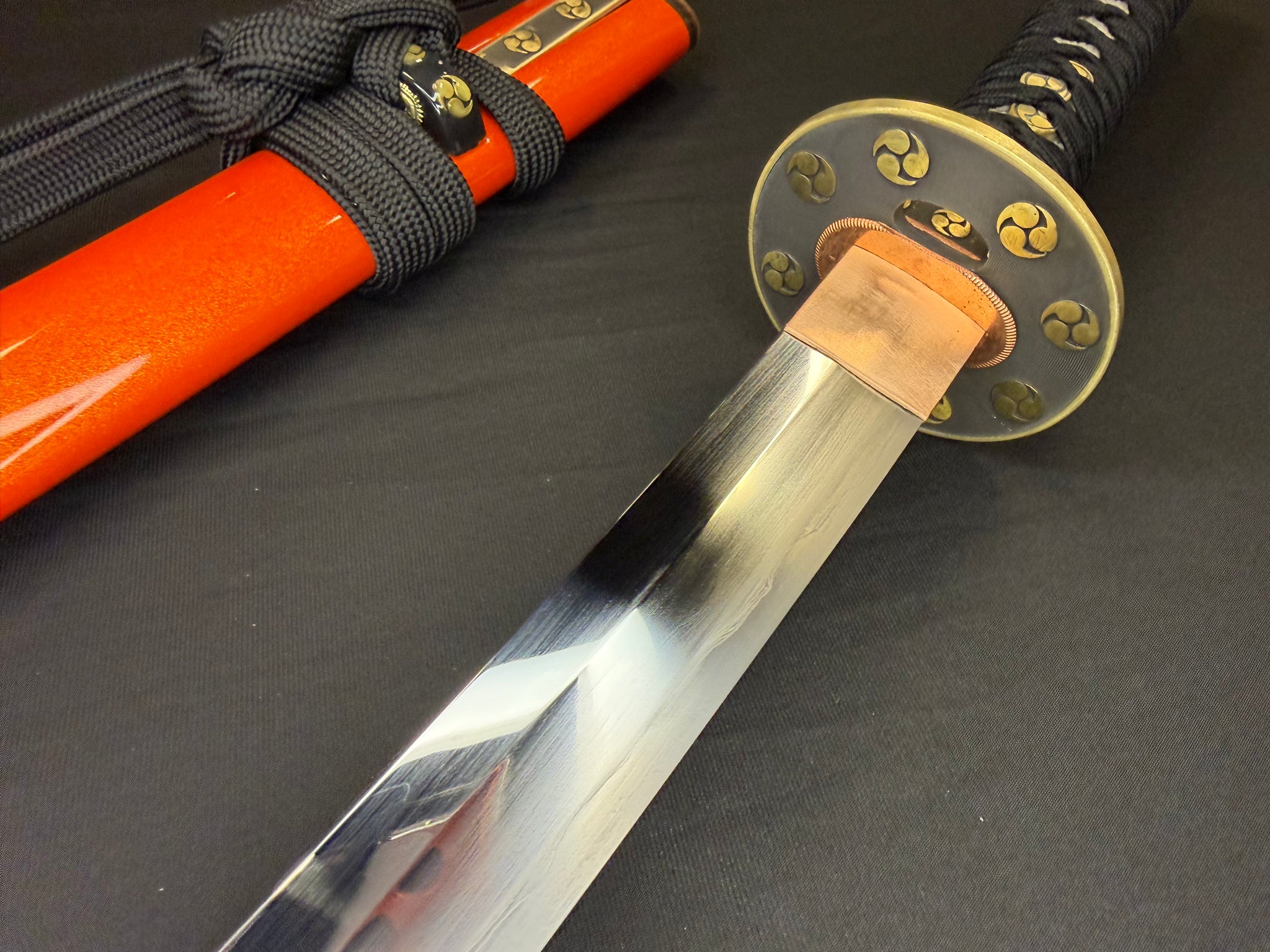 Phoenix Armory Craftsman Elite Katana - Amber Guard Folded Steel