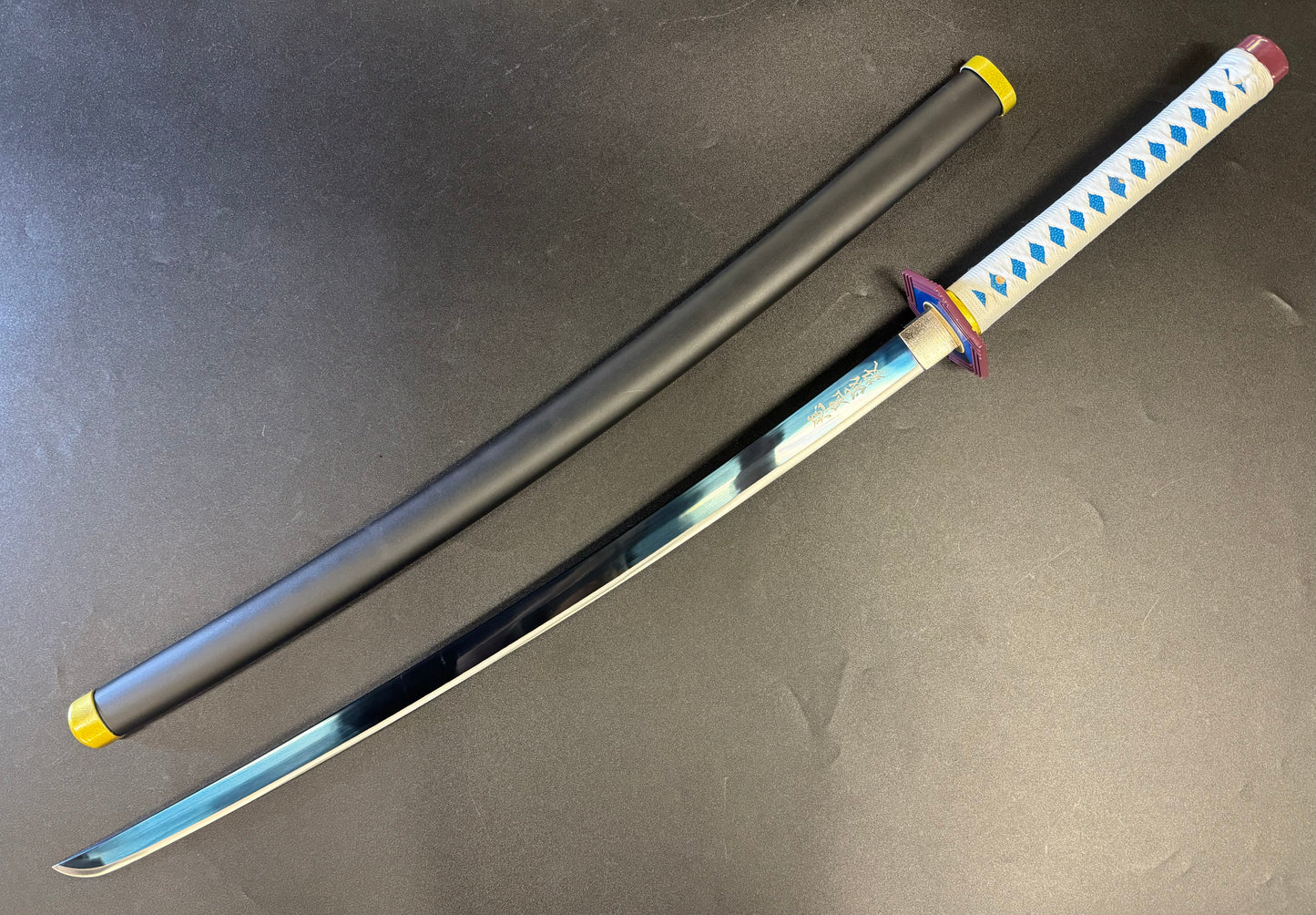 Demon Slayer Giyu Katana 65Mn Blue Blade