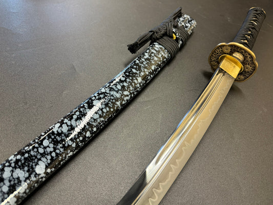 Phoenix Arms Wakizashi - Gold Chrysanthemum Naginata Naoshi - T10 Clay Tempered