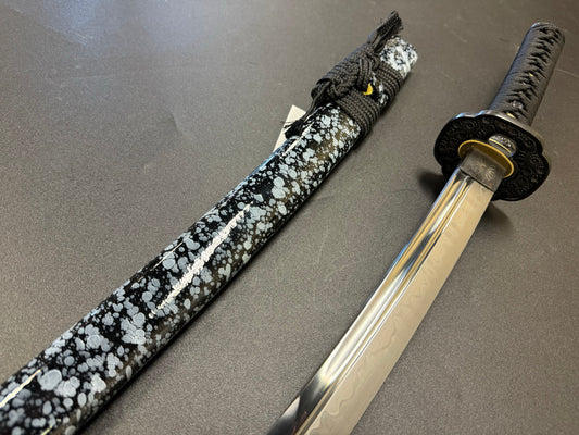 Phoenix Arms Wakizashi - Black Chrysanthemum Naginata Naoshi - T10 Clay Tempered