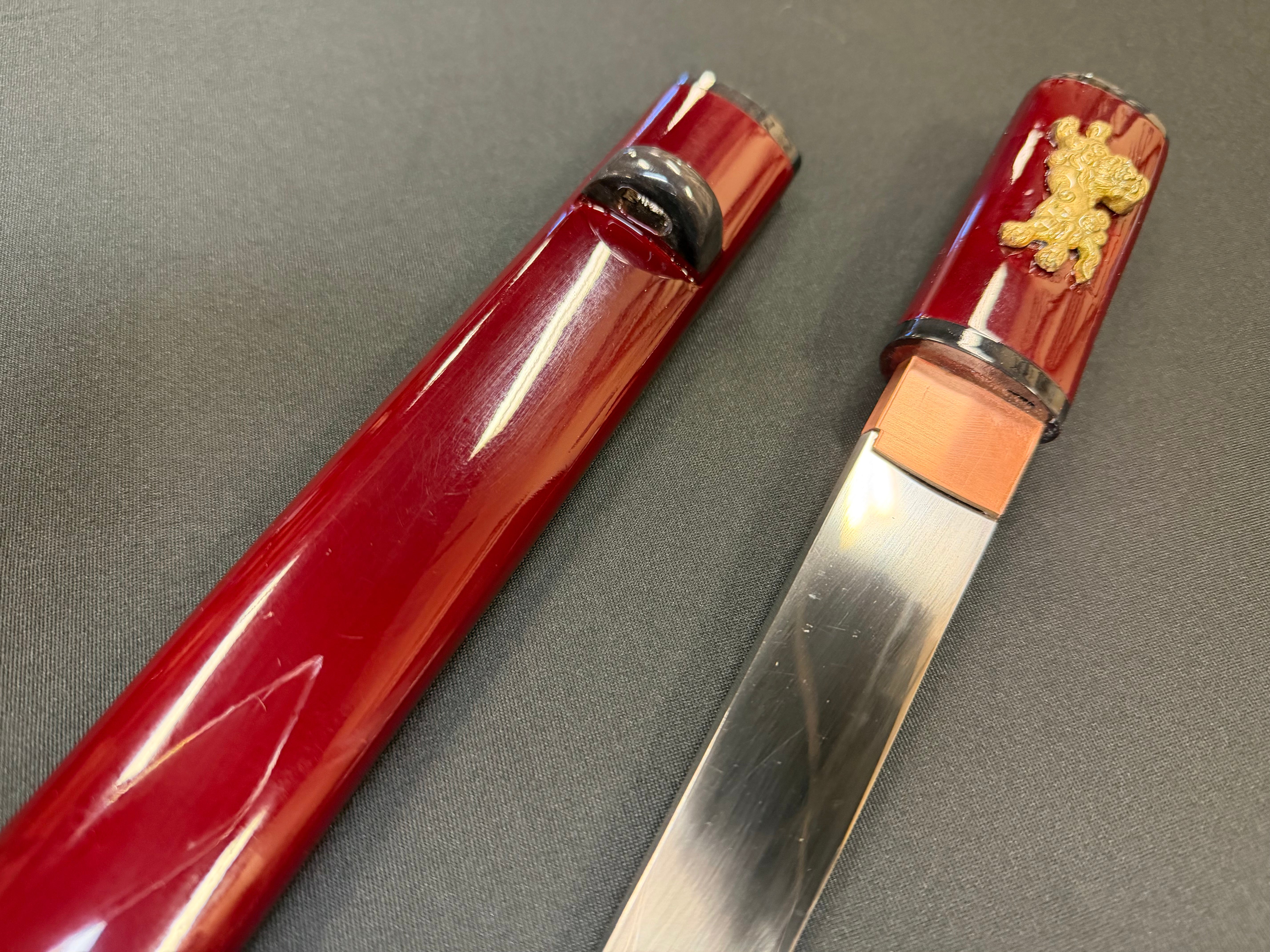 Legacy Blades Kaiken Aikuchi Tanto - Crimson Veil 1095