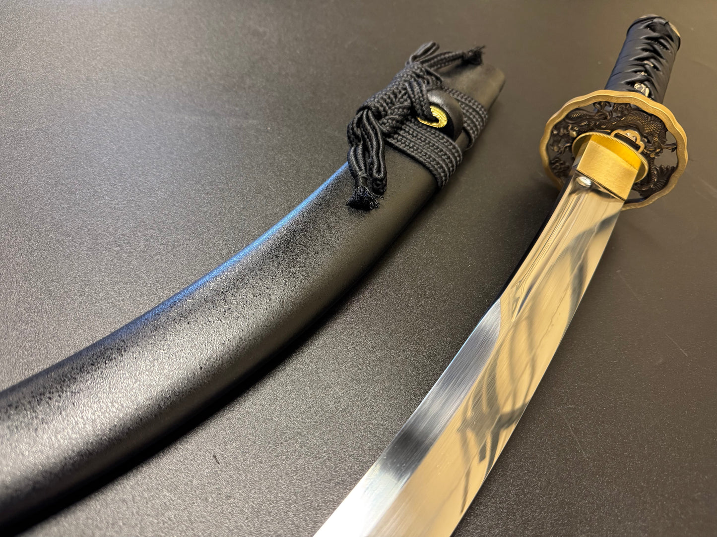 Dragonspring Forge Wakizashi -  Black Dragon Naginata Naoshi T10