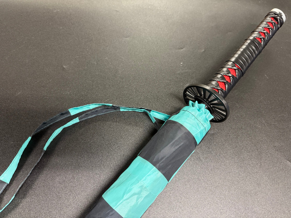Ombrello Demon Slayer Katana - Apertura Automatica, Design Sanemi Shinazugawa, Per Cosplay E Pioggia