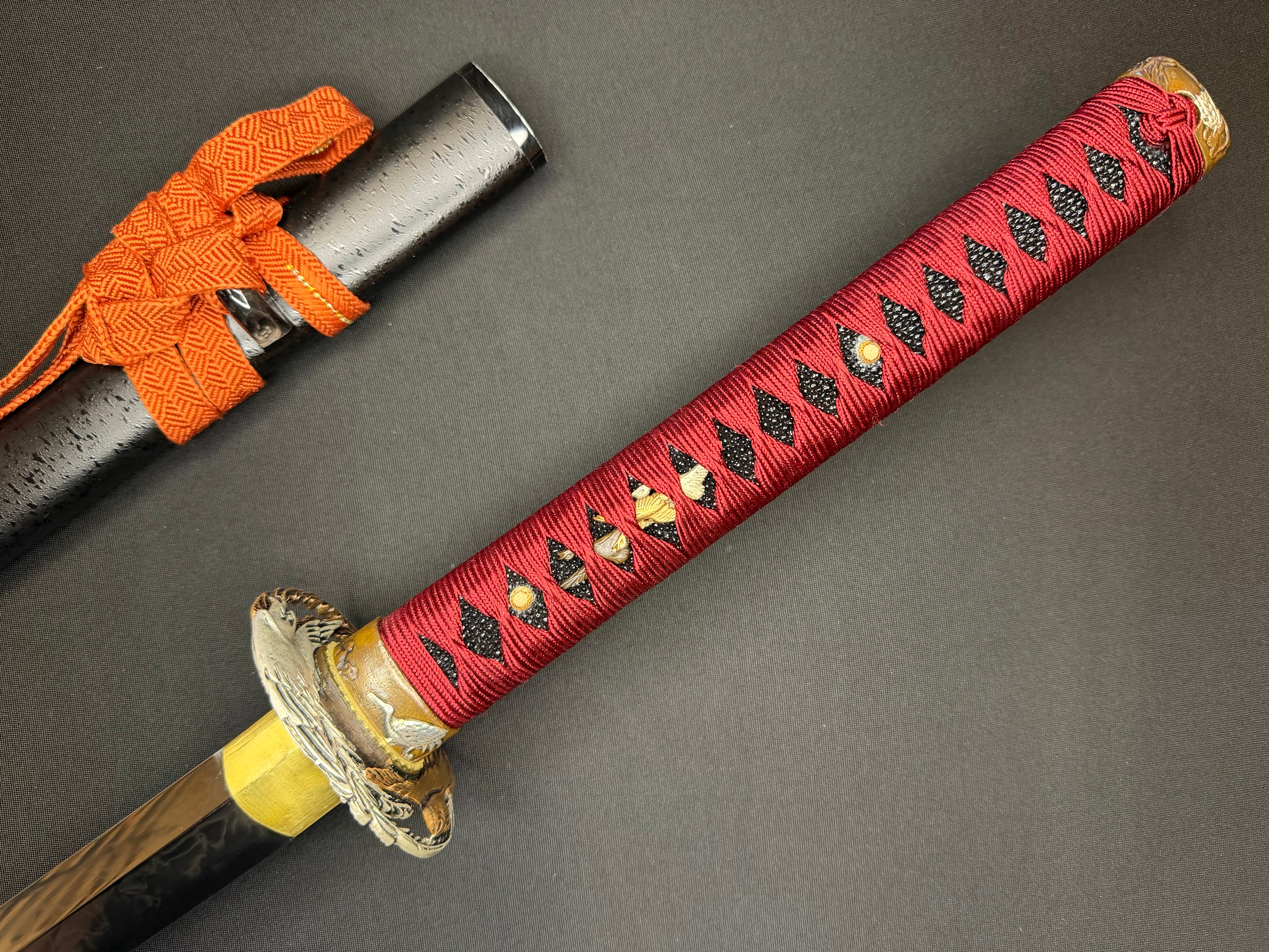 Phoenix Armory Gemini Series Twin Edge Katana - Crimson Phoenix T10