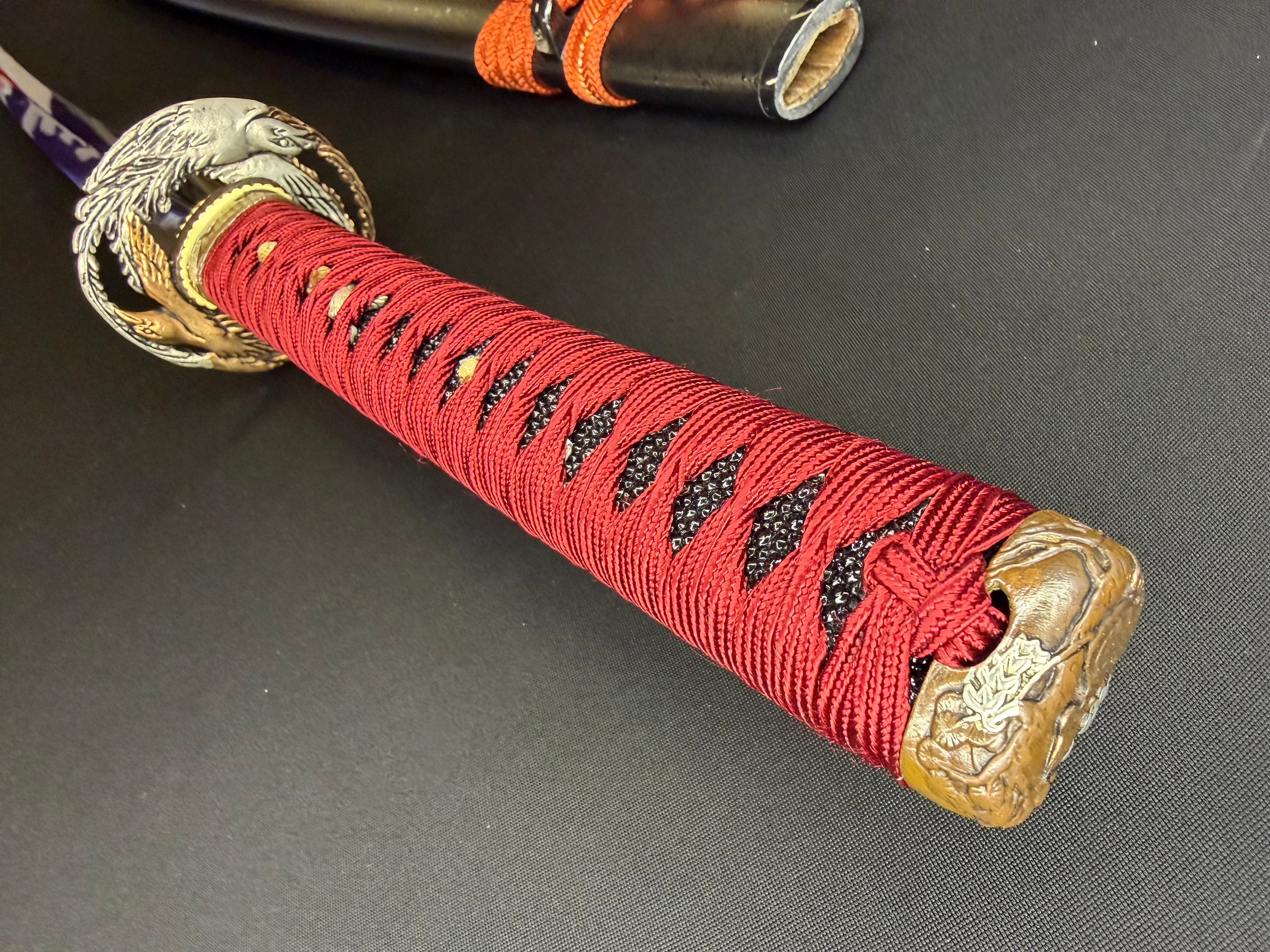 Phoenix Armory Gemini Series Twin Edge Katana - Crimson Phoenix T10