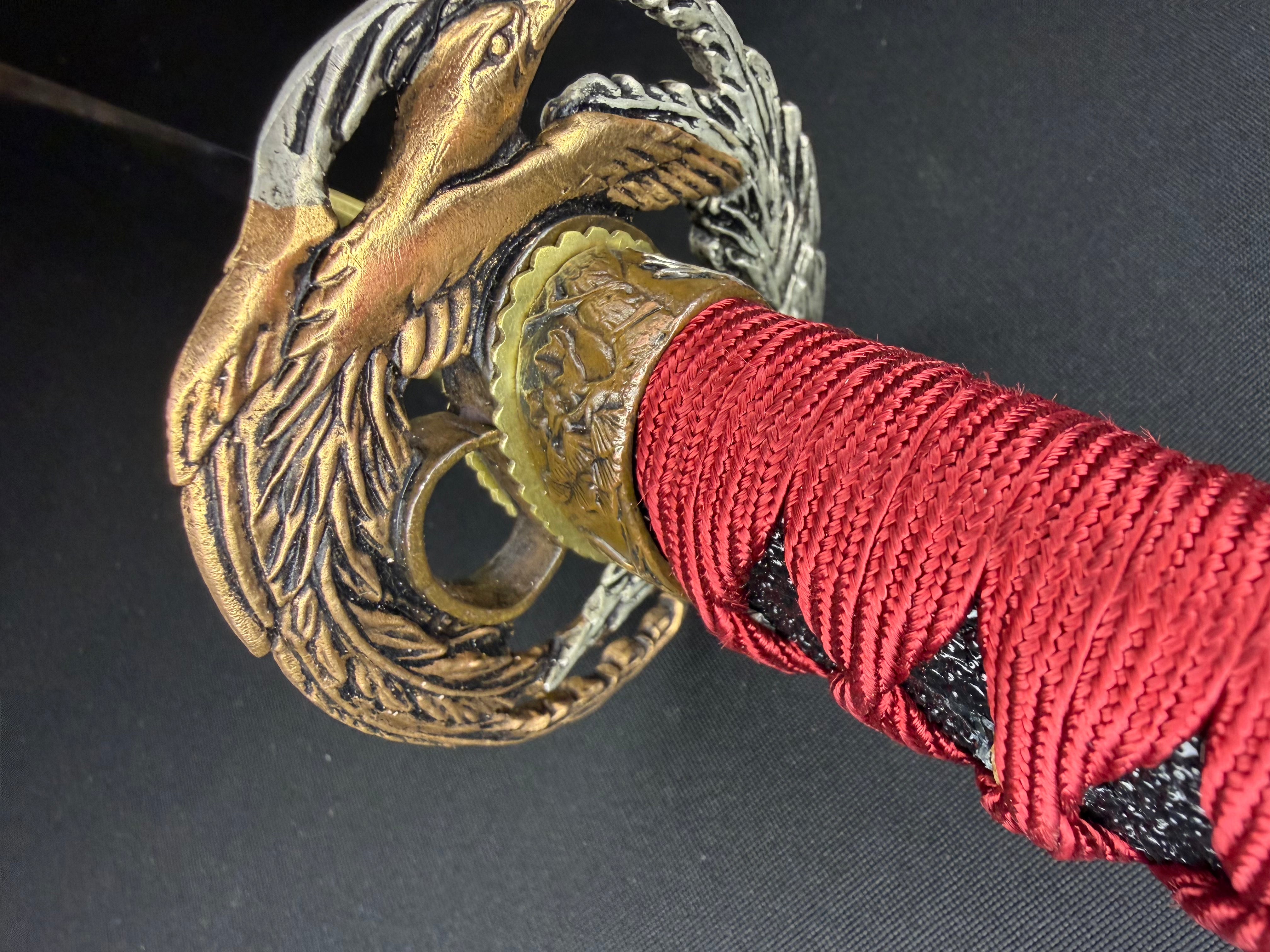 Phoenix Armory Gemini Series Twin Edge Katana - Crimson Phoenix T10