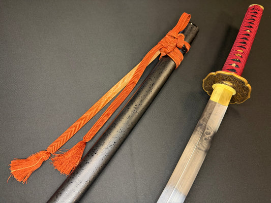 USED Phoenix Armory Gemini Series Twin Edge Katana - Scarlet Manji T10
