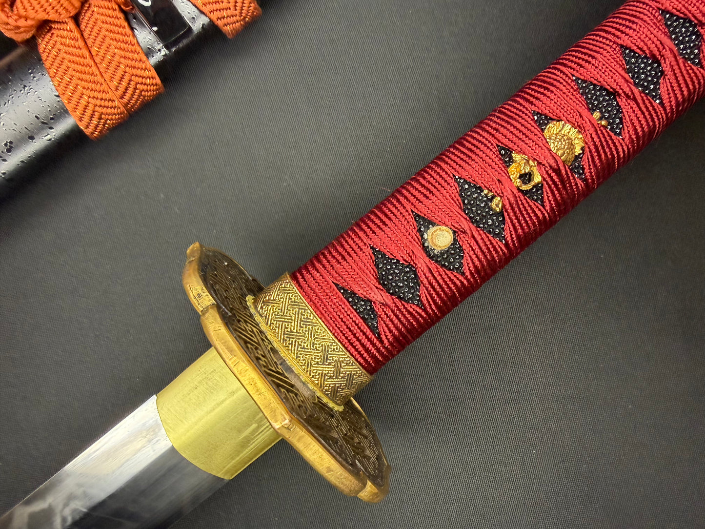 USED Phoenix Armory Gemini Series Twin Edge Katana - Scarlet Manji T10