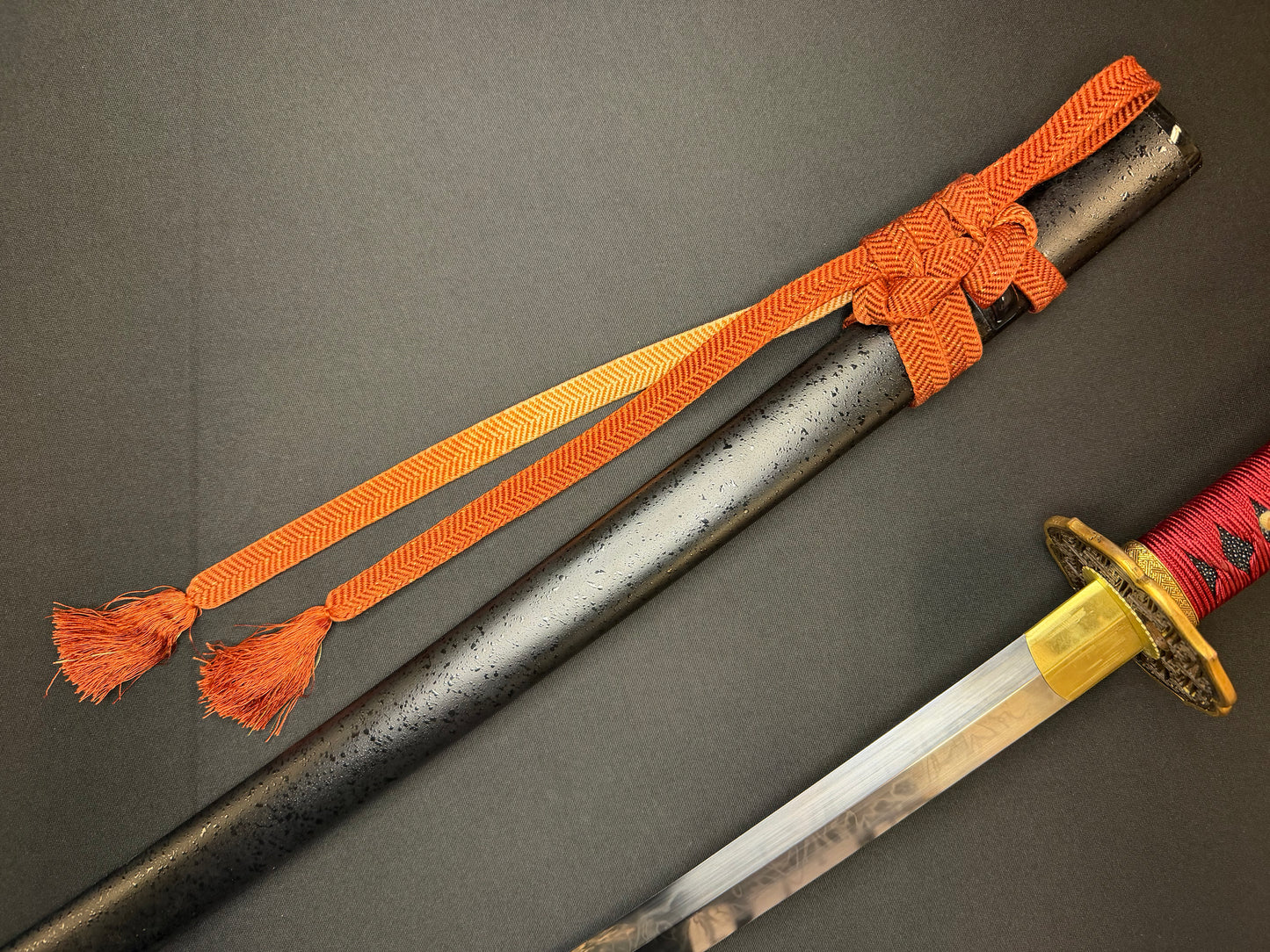 USED Phoenix Armory Gemini Series Twin Edge Katana - Scarlet Manji T10