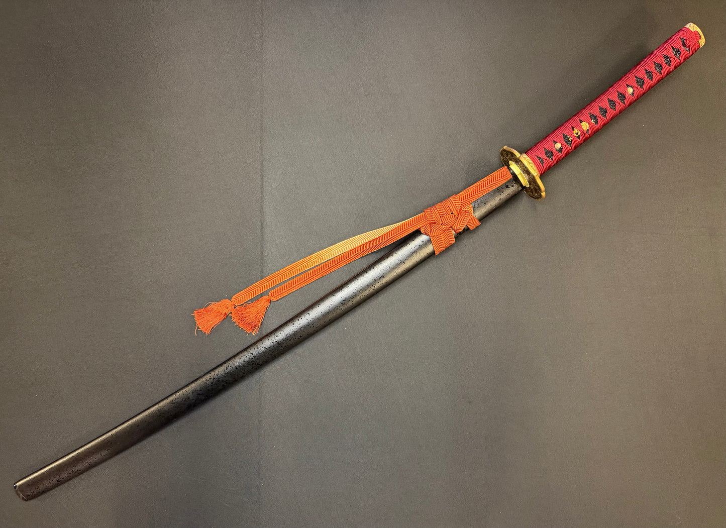 USED Phoenix Armory Gemini Series Twin Edge Katana - Scarlet Manji T10