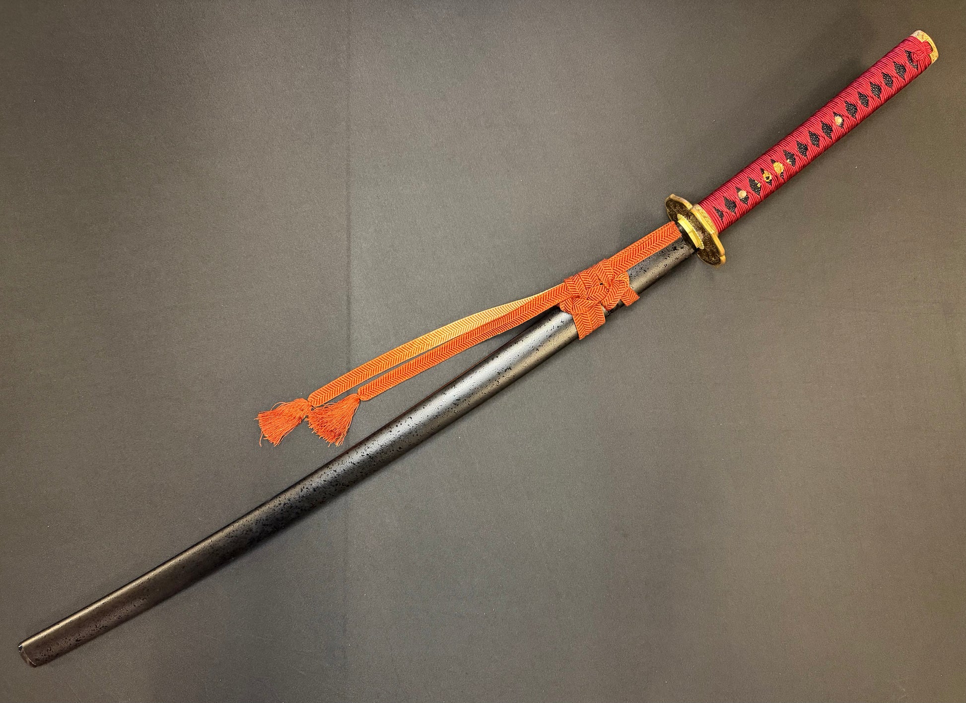 USED Phoenix Armory Gemini Series Twin Edge Katana - Scarlet Manji