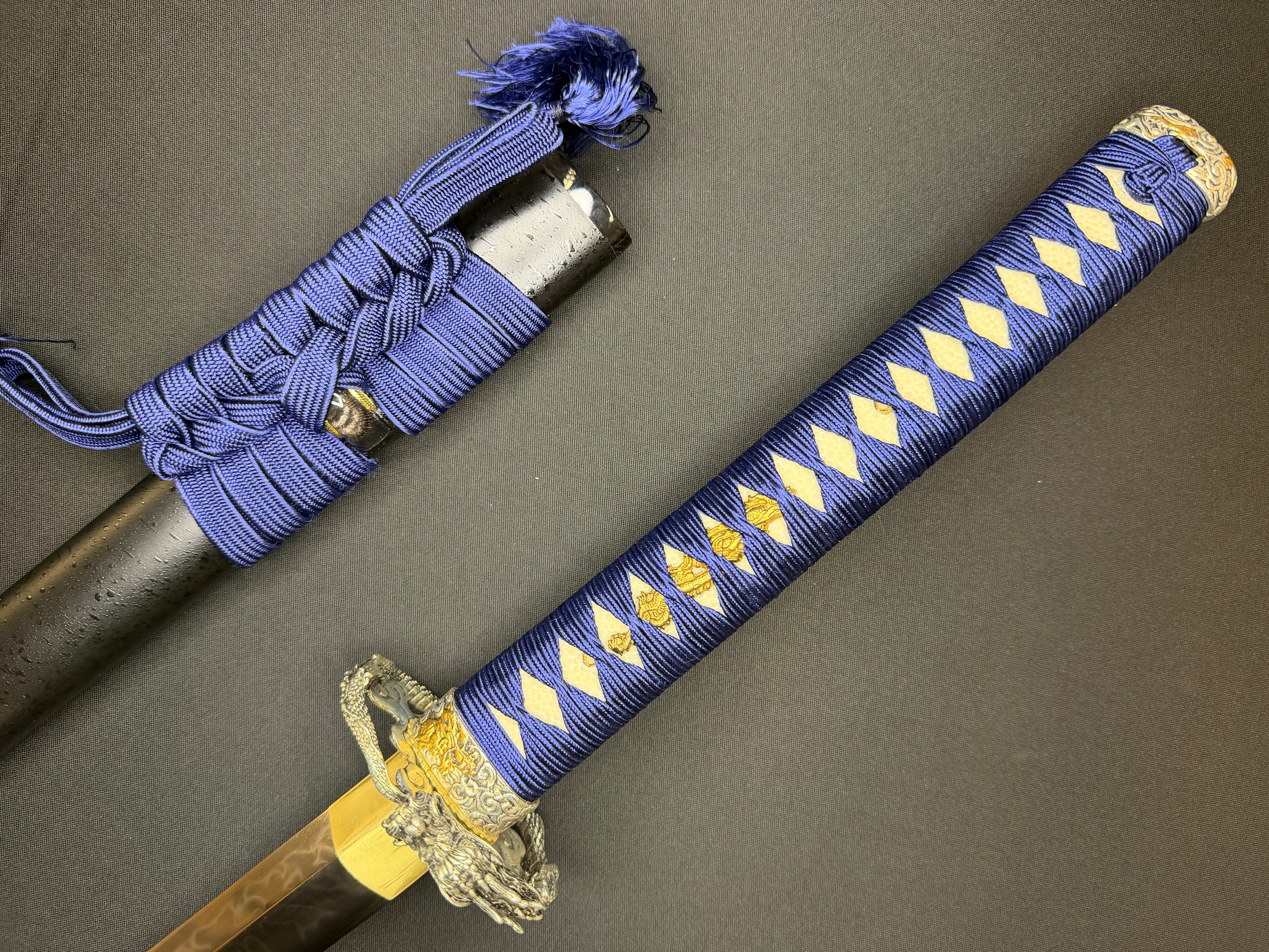 Phoenix Armory Gemini Series Twin Edge Katana - Sky Dragon T10