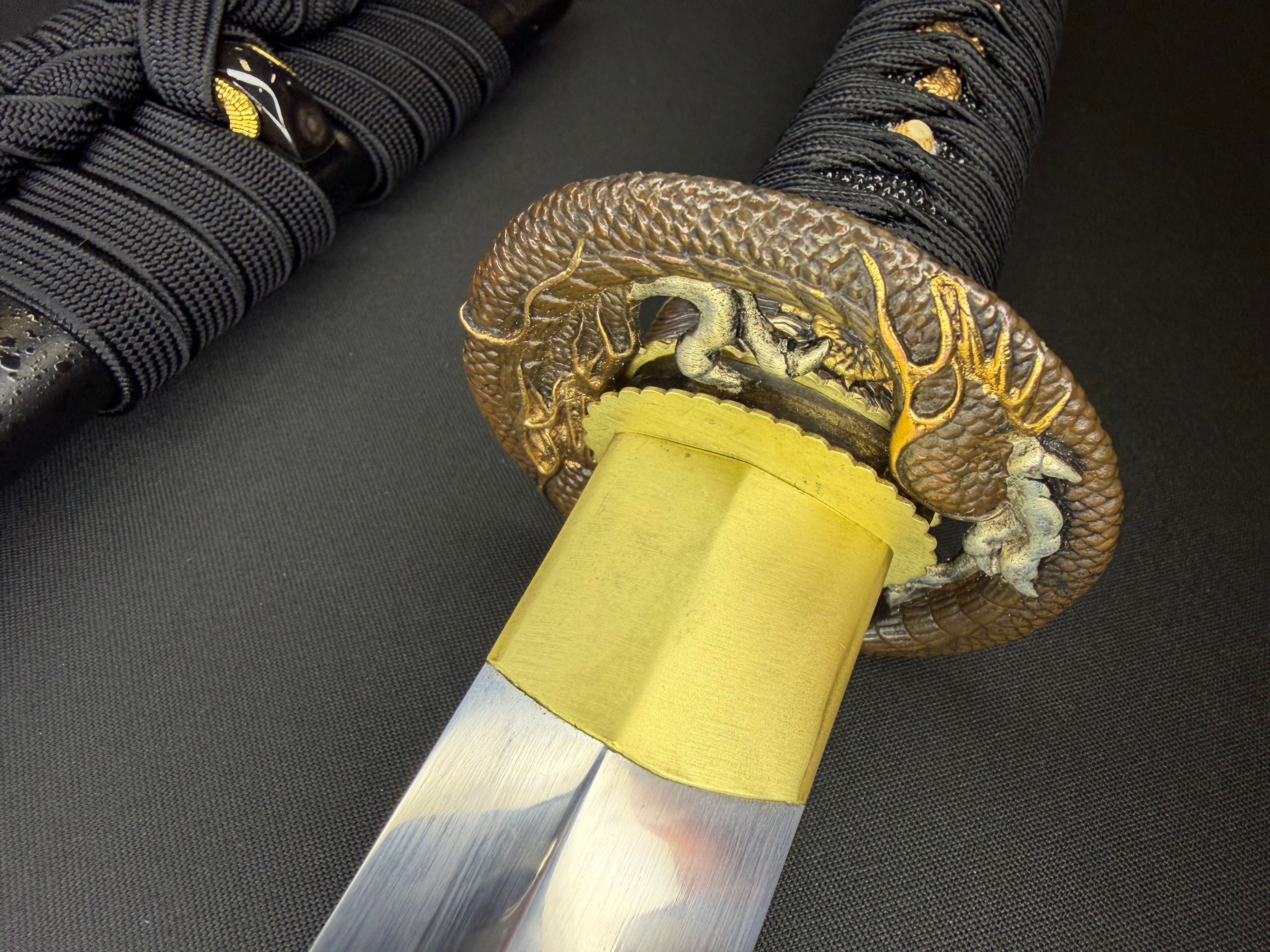 Phoenix Armory Gemini Series Twin Edge Katana - Nightfall Dragon T10