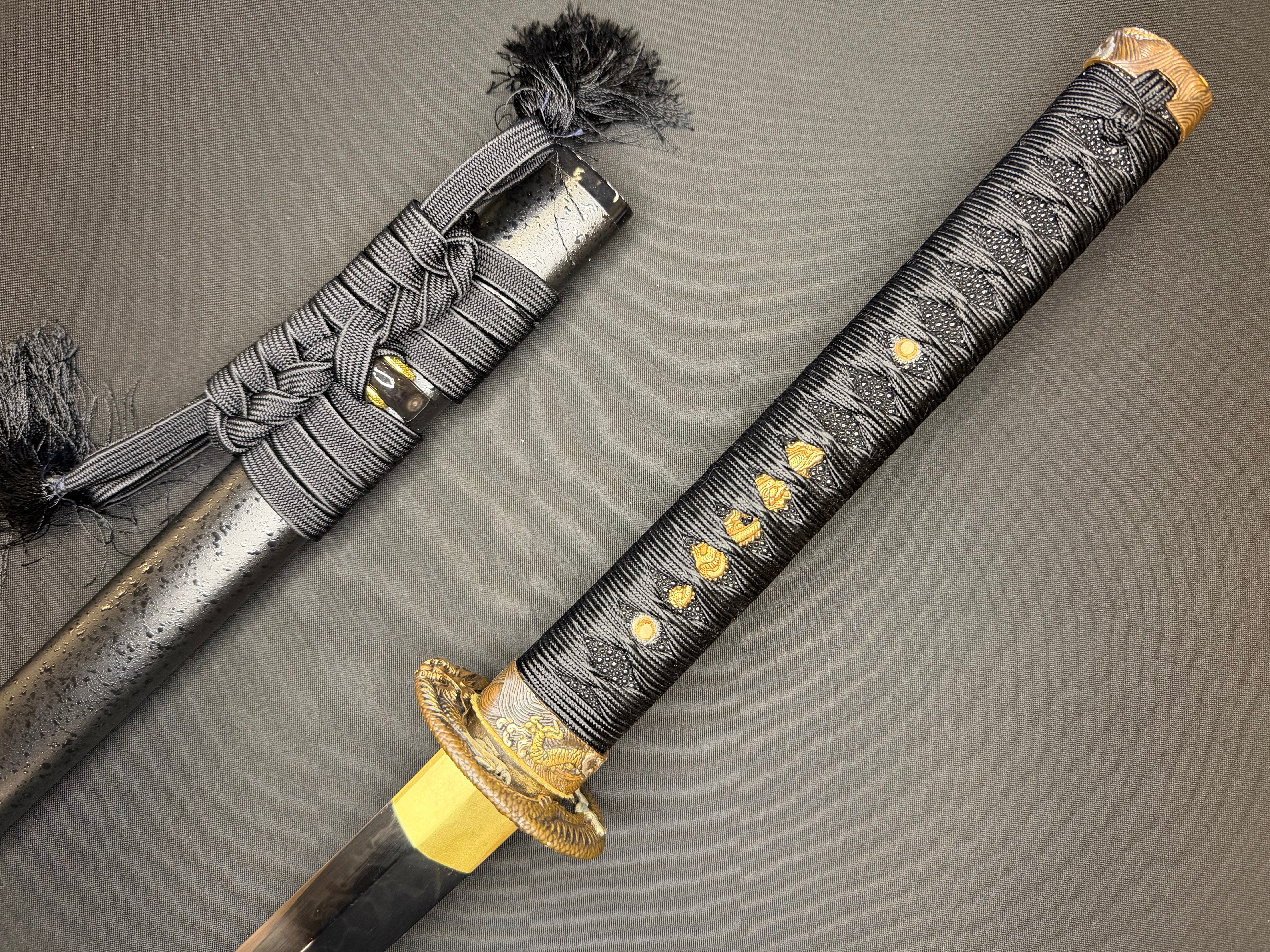 Phoenix Armory Gemini Series Twin Edge Katana - Nightfall Dragon T10