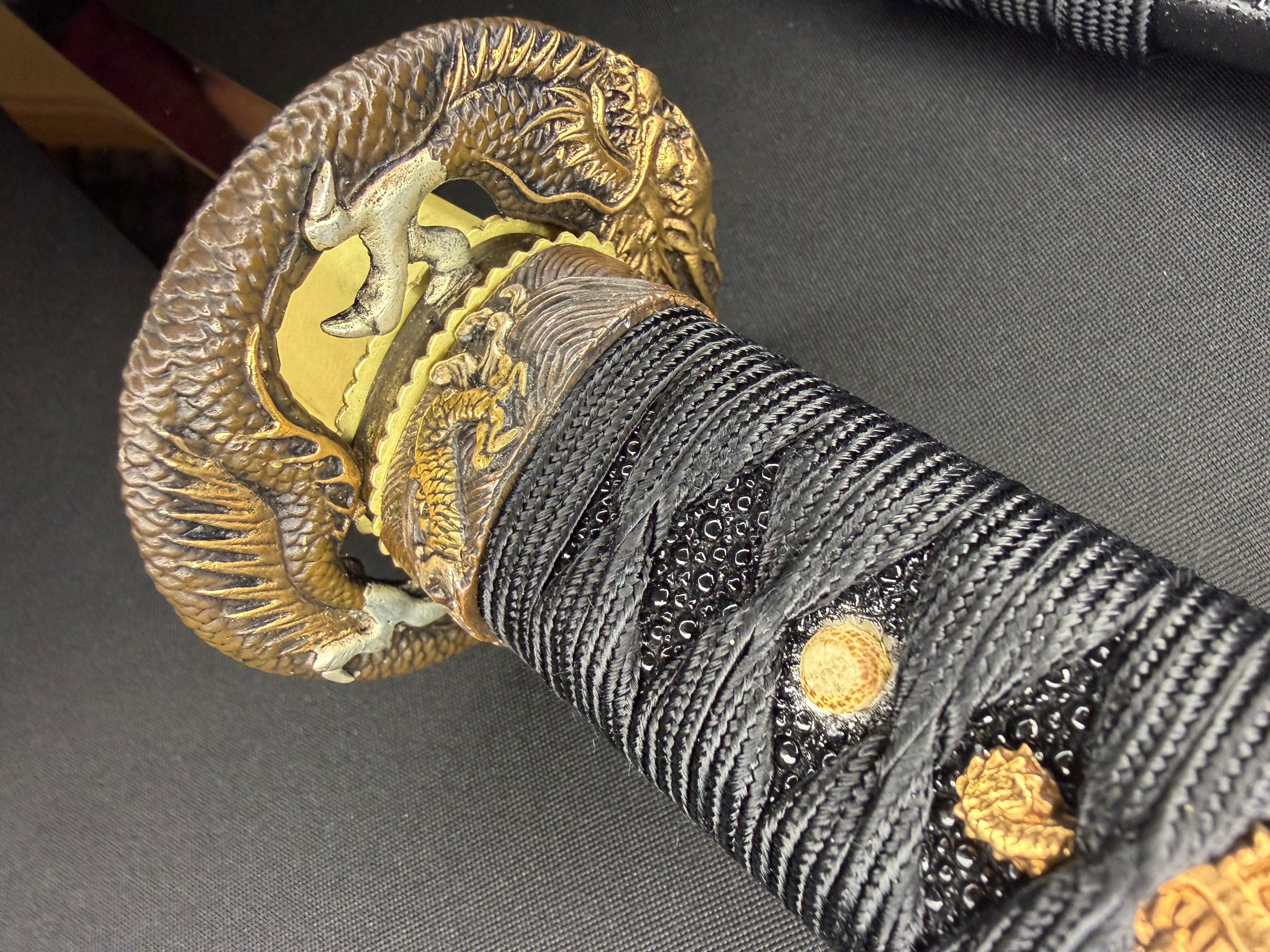 Phoenix Armory Gemini Series Twin Edge Katana - Nightfall Dragon T10