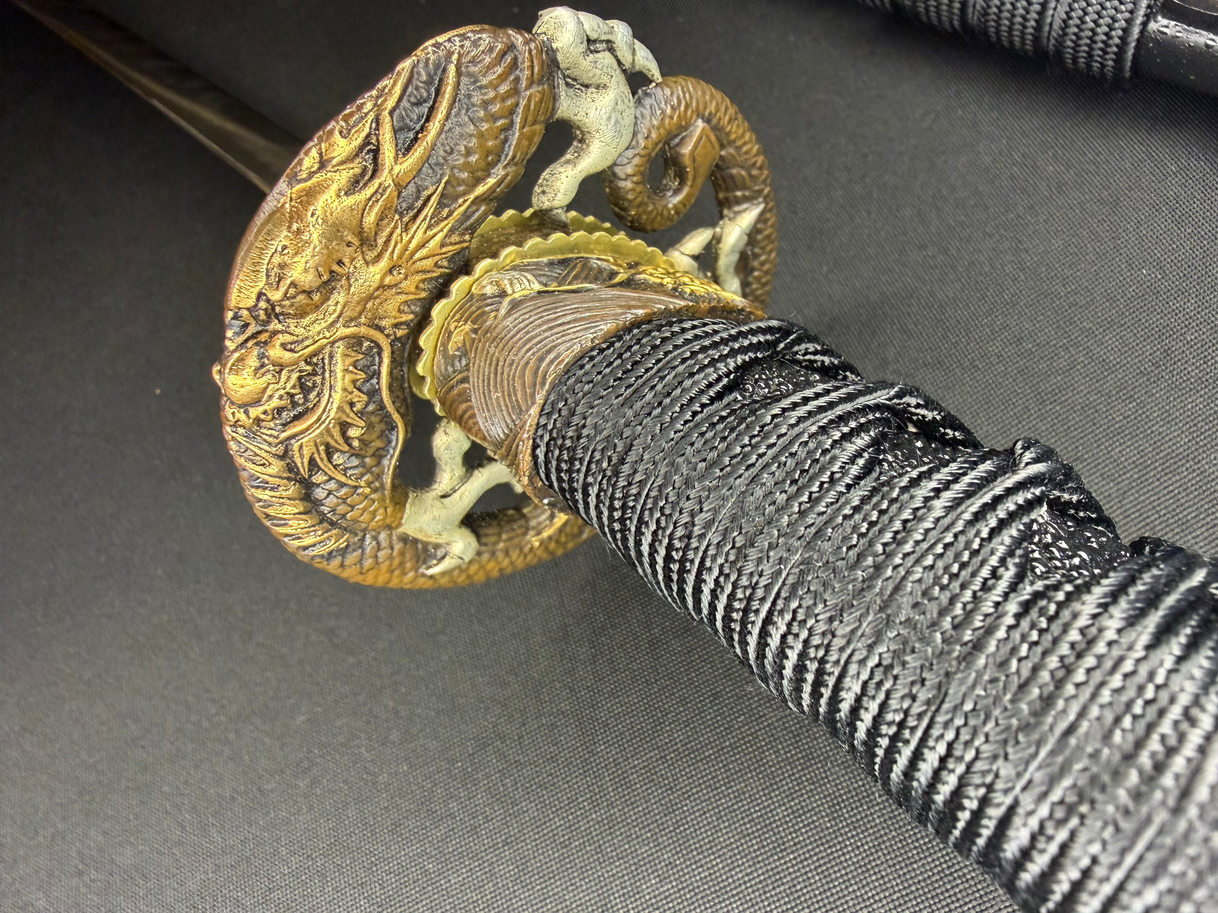 Phoenix Armory Gemini Series Twin Edge Katana - Nightfall Dragon T10