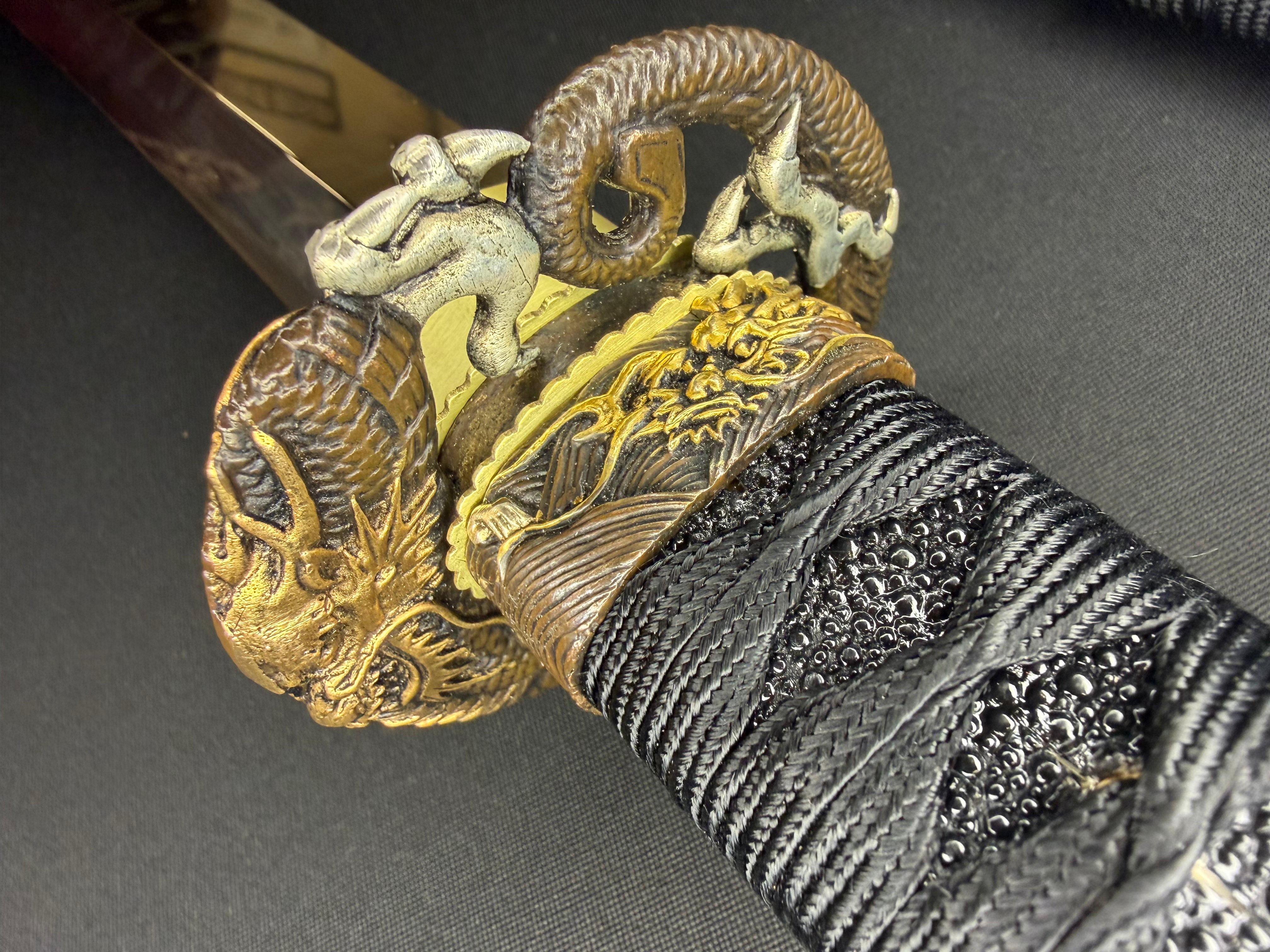 Phoenix Armory Gemini Series Twin Edge Katana - Nightfall Dragon T10