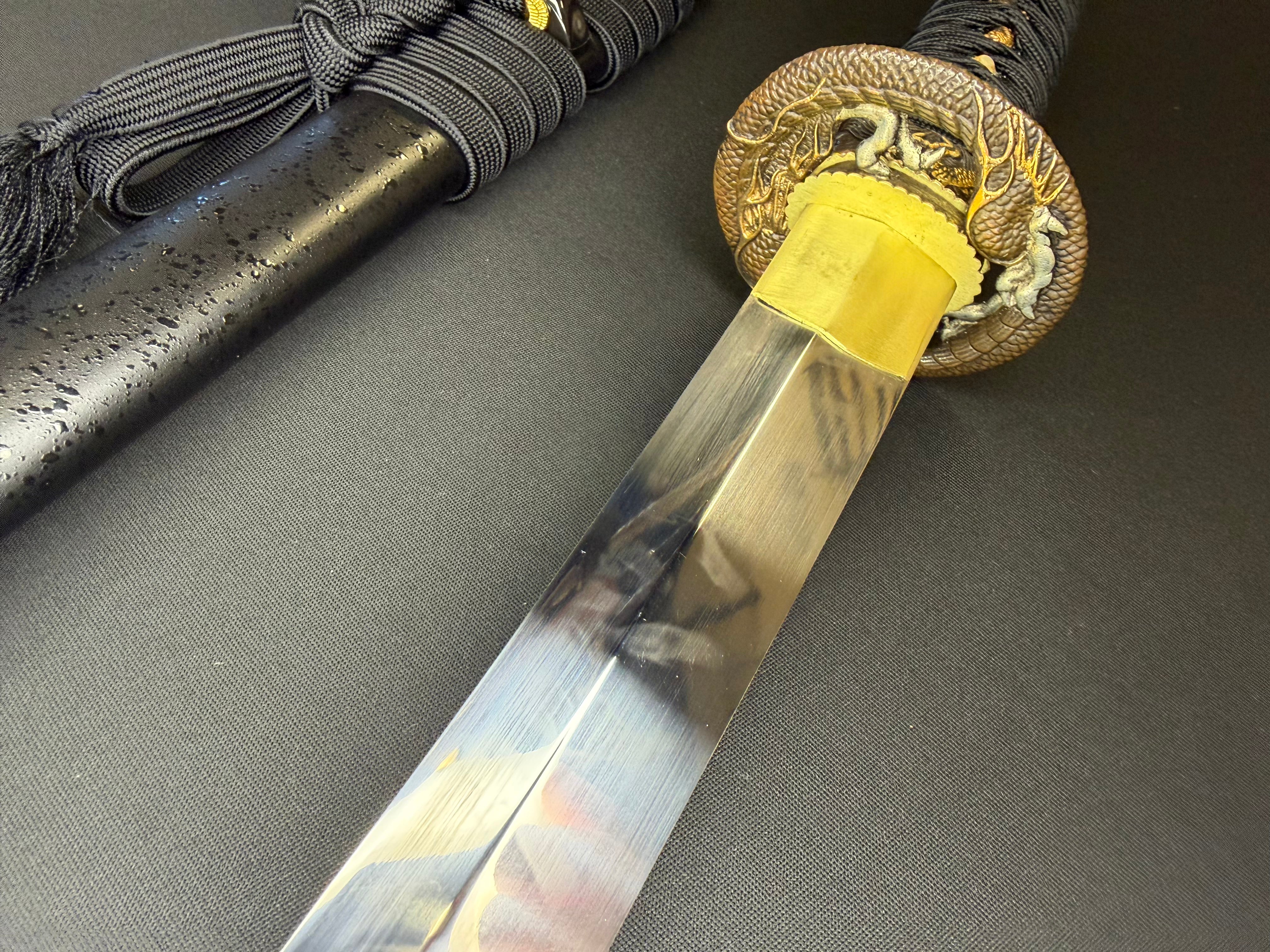 Phoenix Armory Gemini Series Twin Edge Katana - Nightfall Dragon T10