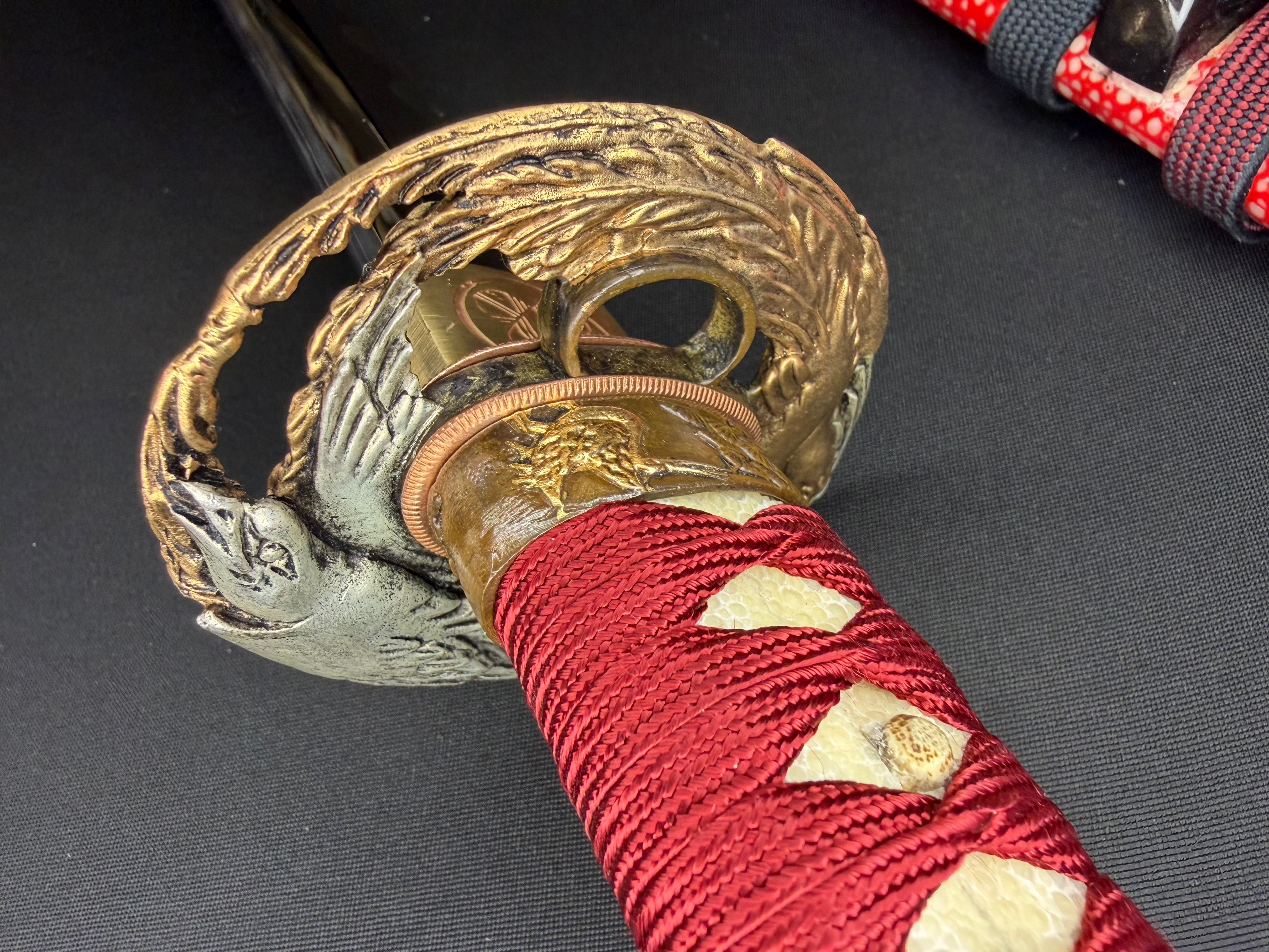 Phoenix Armory Craftsman Elite Katana - Crimson Phoenix Forge Folded Self-smelted Steel