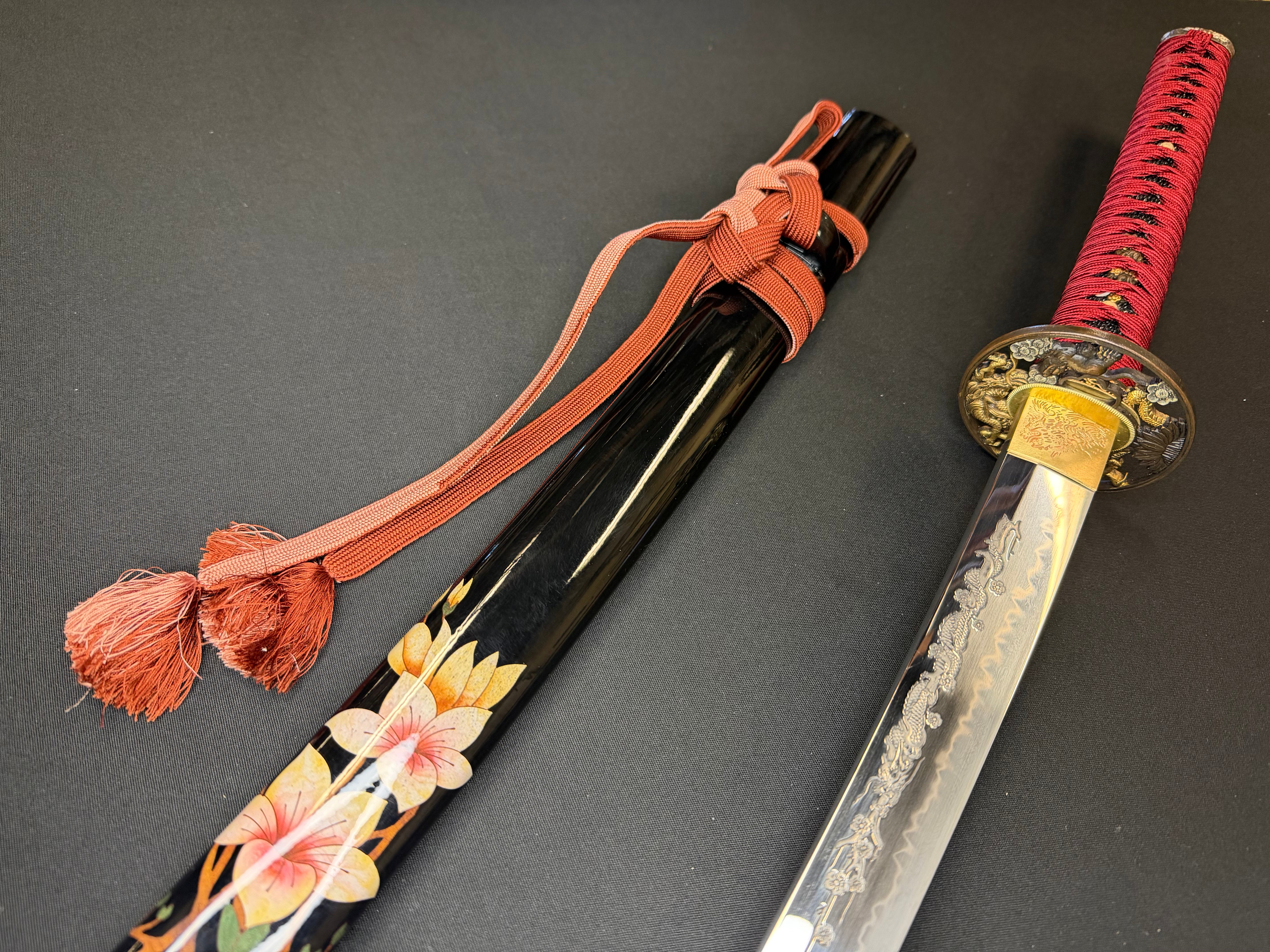 Phoenix Armory Craftsman Elite Katana - Blood Corolla Folded Self-smelted Steel Horimono