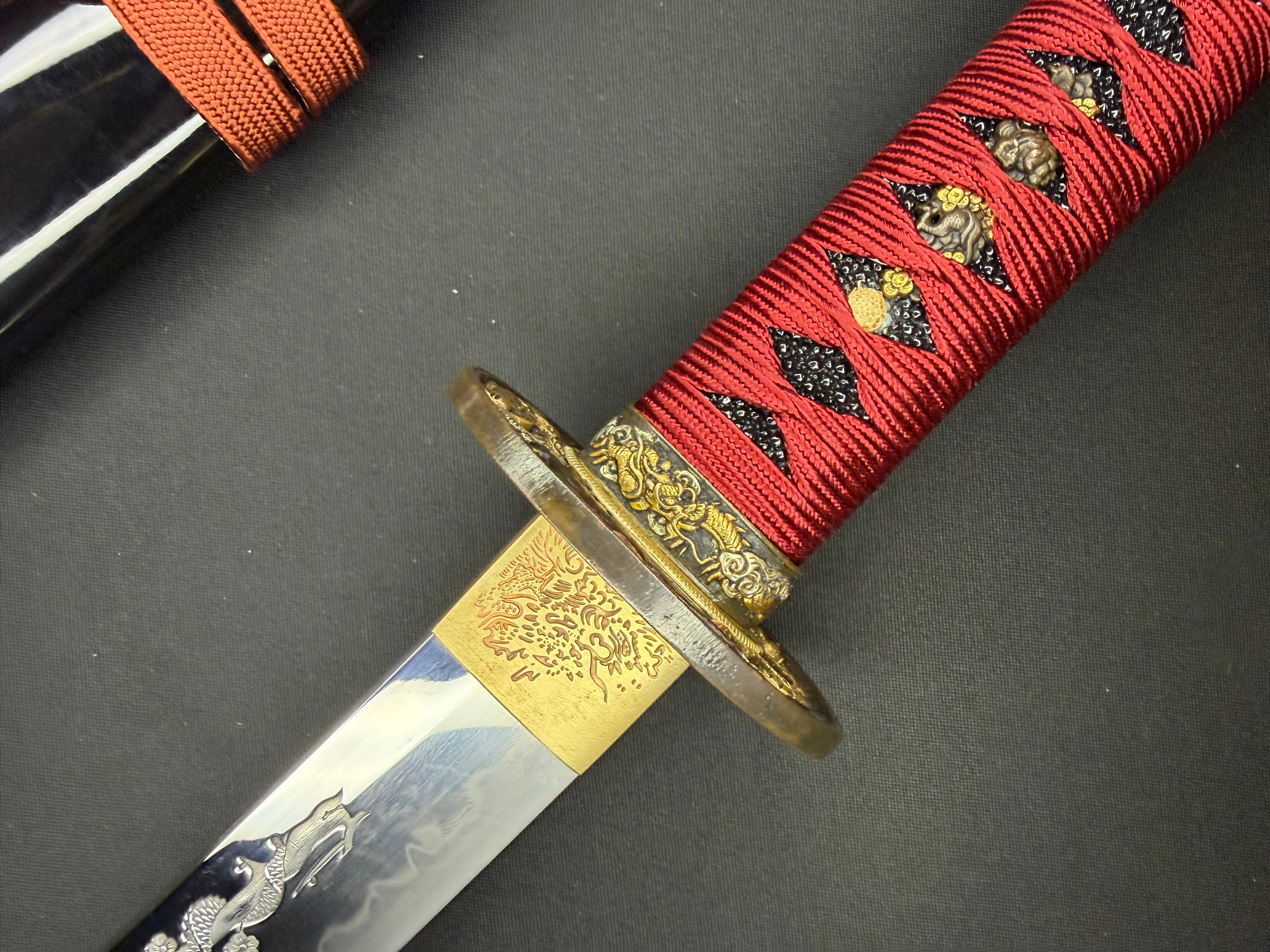 Phoenix Armory Craftsman Elite Katana - Blood Corolla Folded Self-smelted Steel Horimono