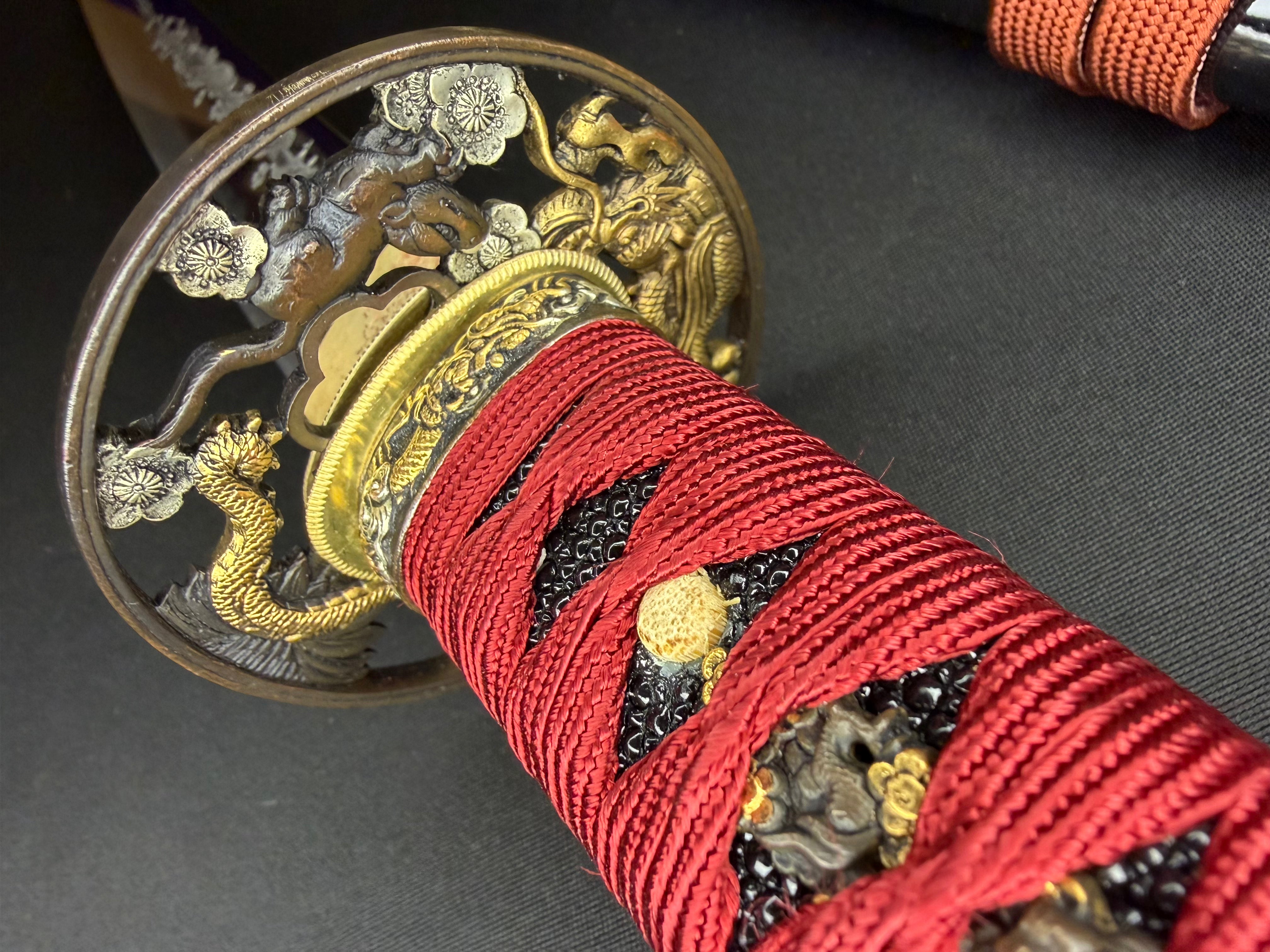 Phoenix Armory Craftsman Elite Katana - Blood Corolla Folded Self-smelted Steel Horimono